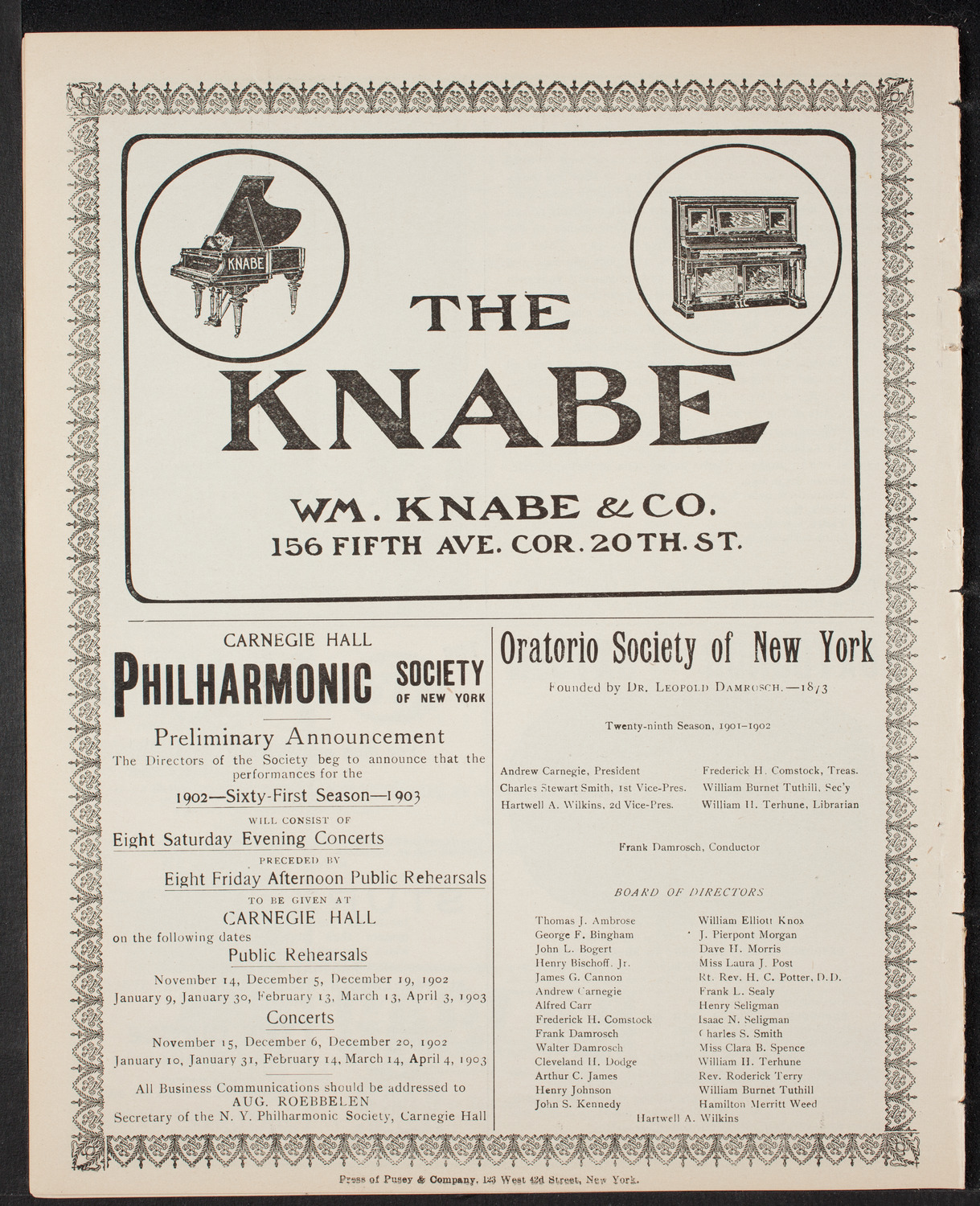 People's Choral Union, April 14, 1902, program page 10