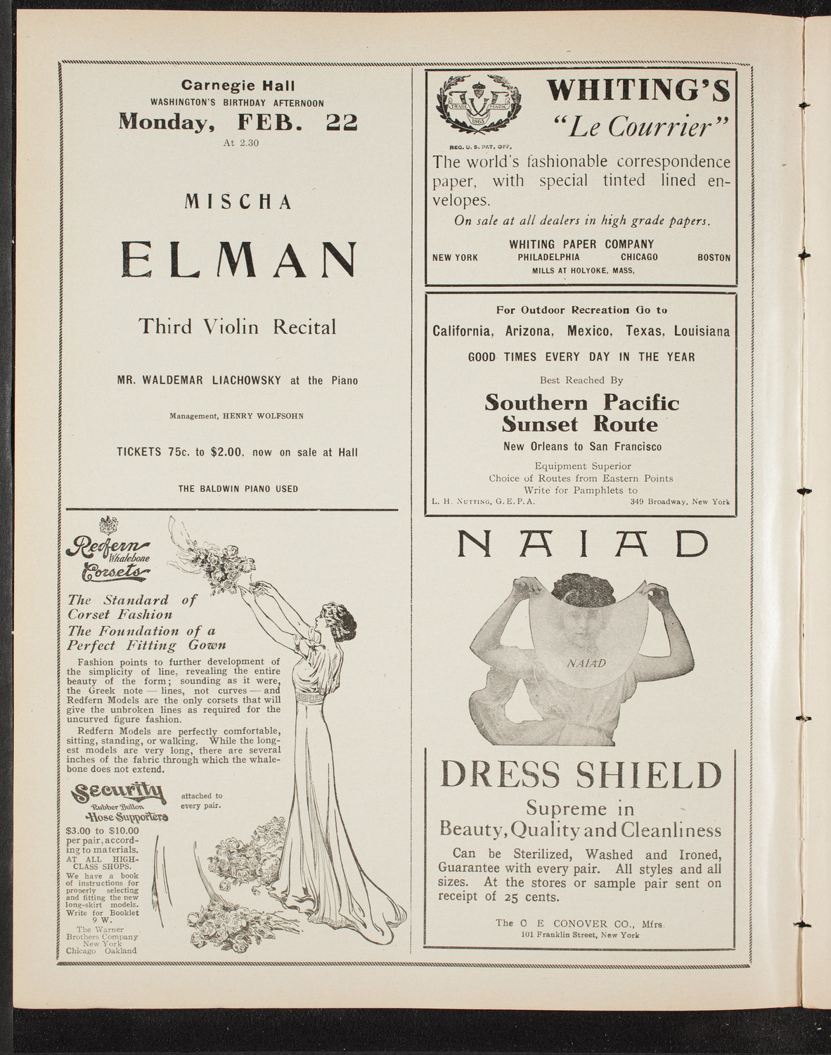 Boston Symphony Orchestra, February 20, 1909, program page 2