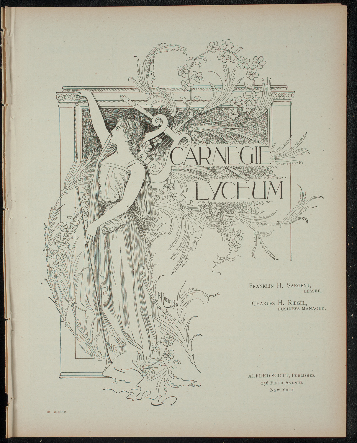 Mr. John Blair's Course of Modern Plays, December 20, 1899, program page 1