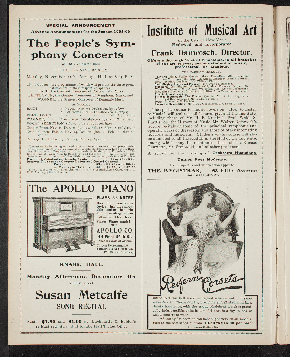 Symphony Concert for Young People, November 25, 1905, program page 2