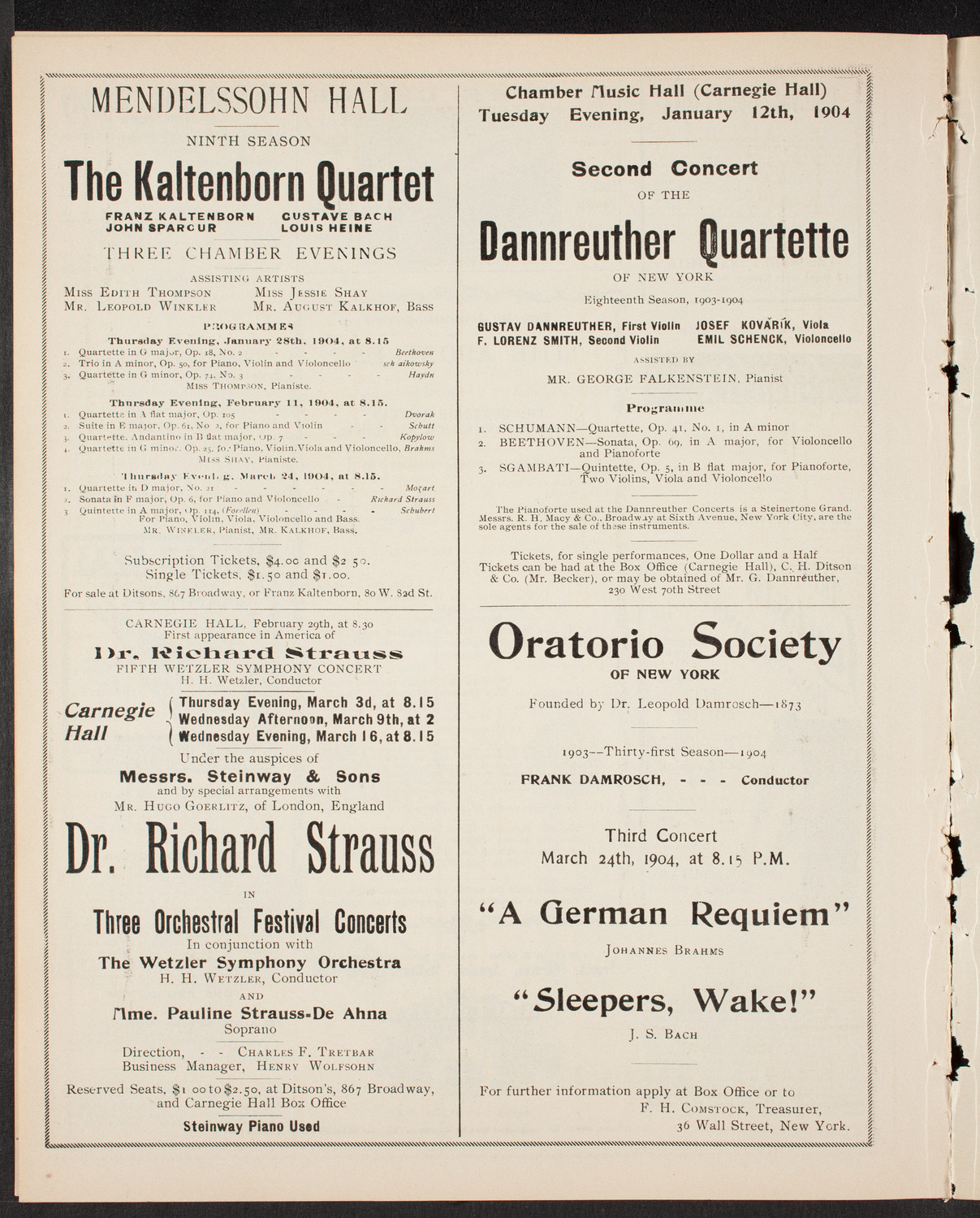 Symphony Concert for Young People, January 9, 1904, program page 10