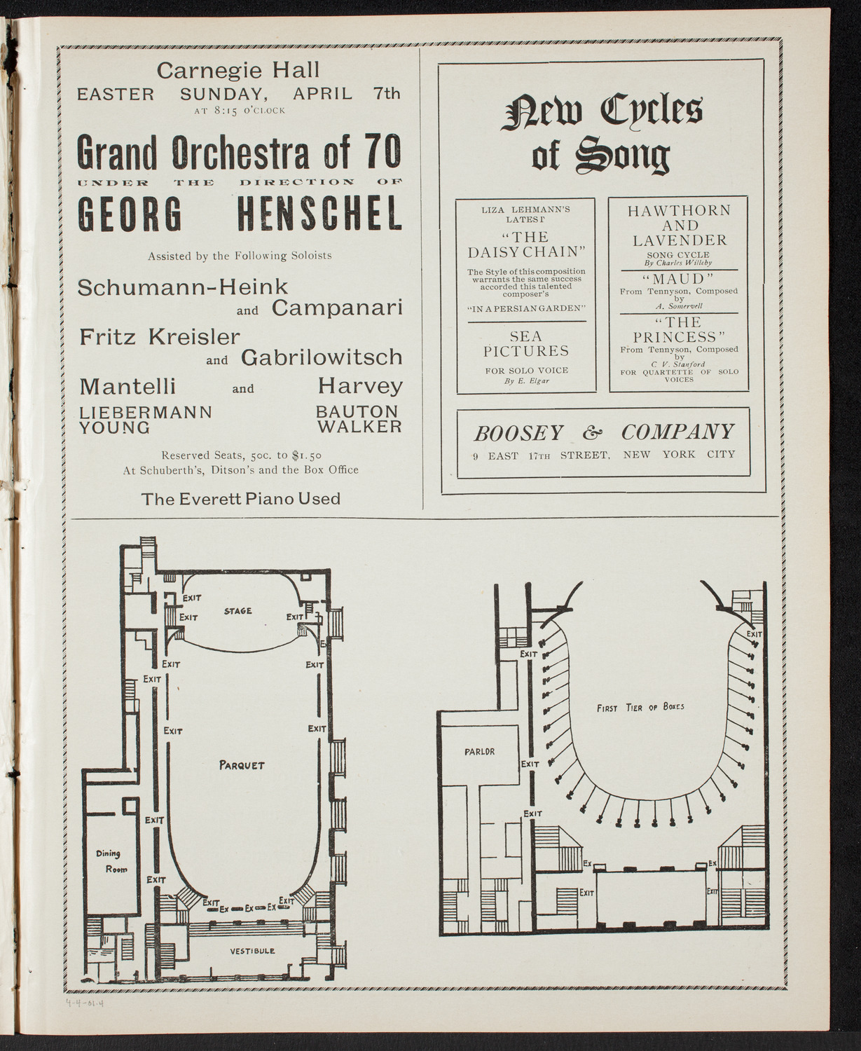 Oratorio Society of New York, April 4, 1901, program page 7