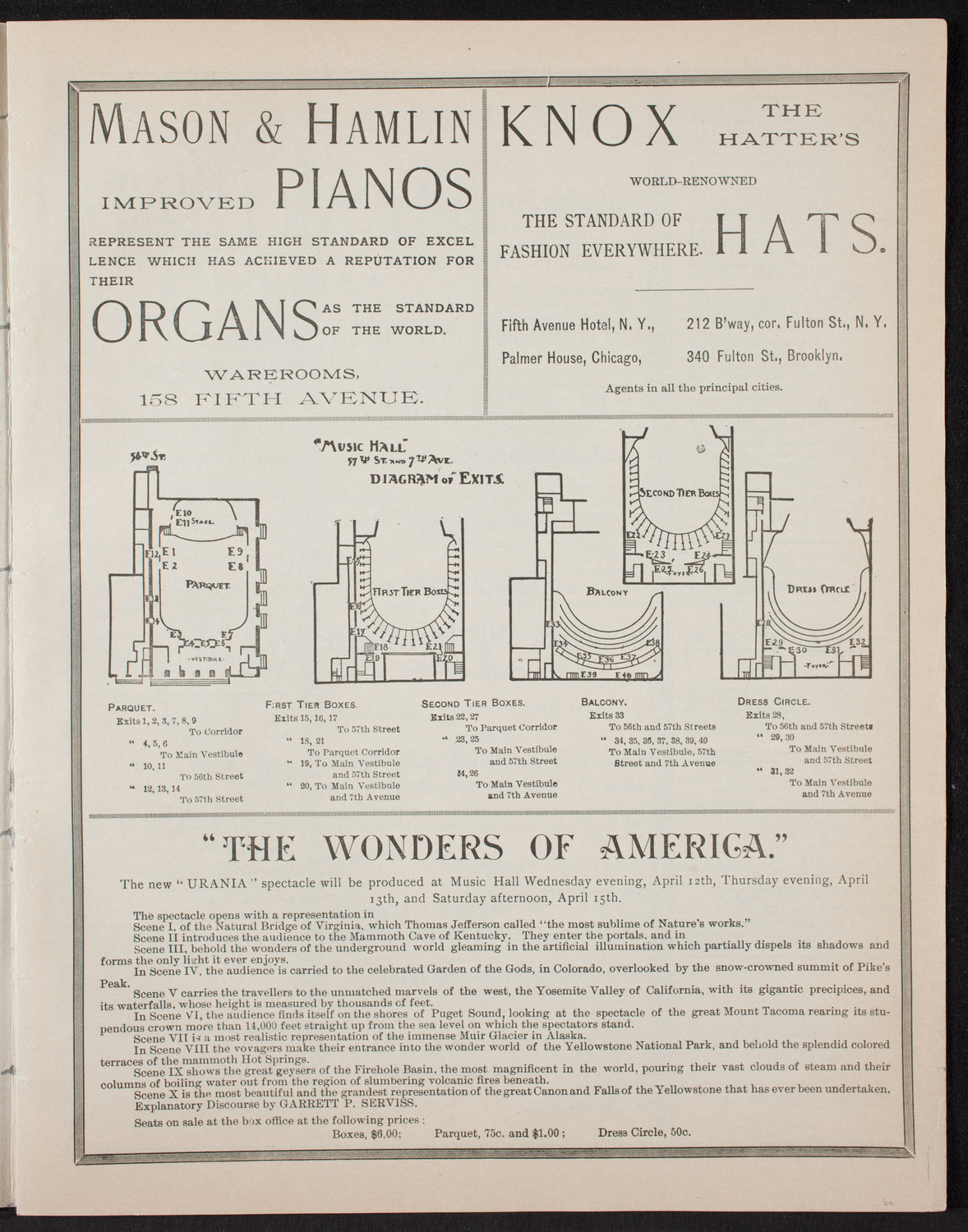 Oratorio Society of New York, April 8, 1893, program page 3
