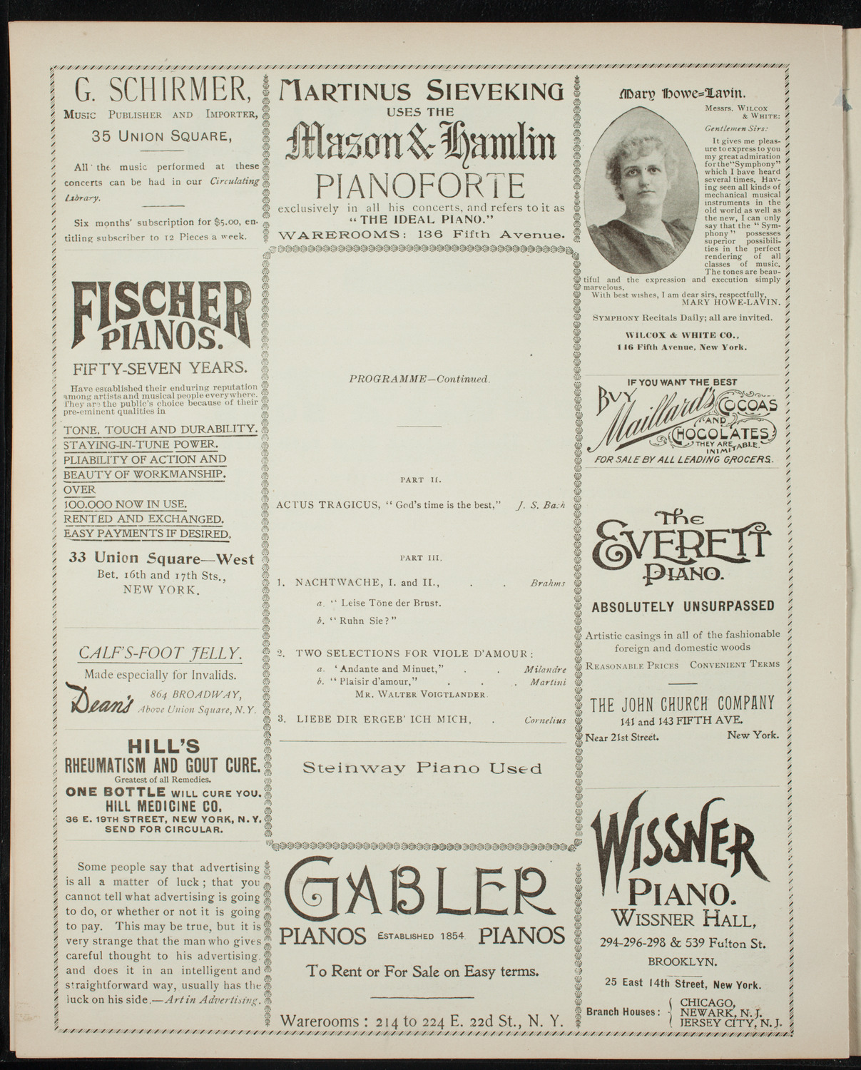 Musical Art Society of New York, March 18, 1897, program page 6