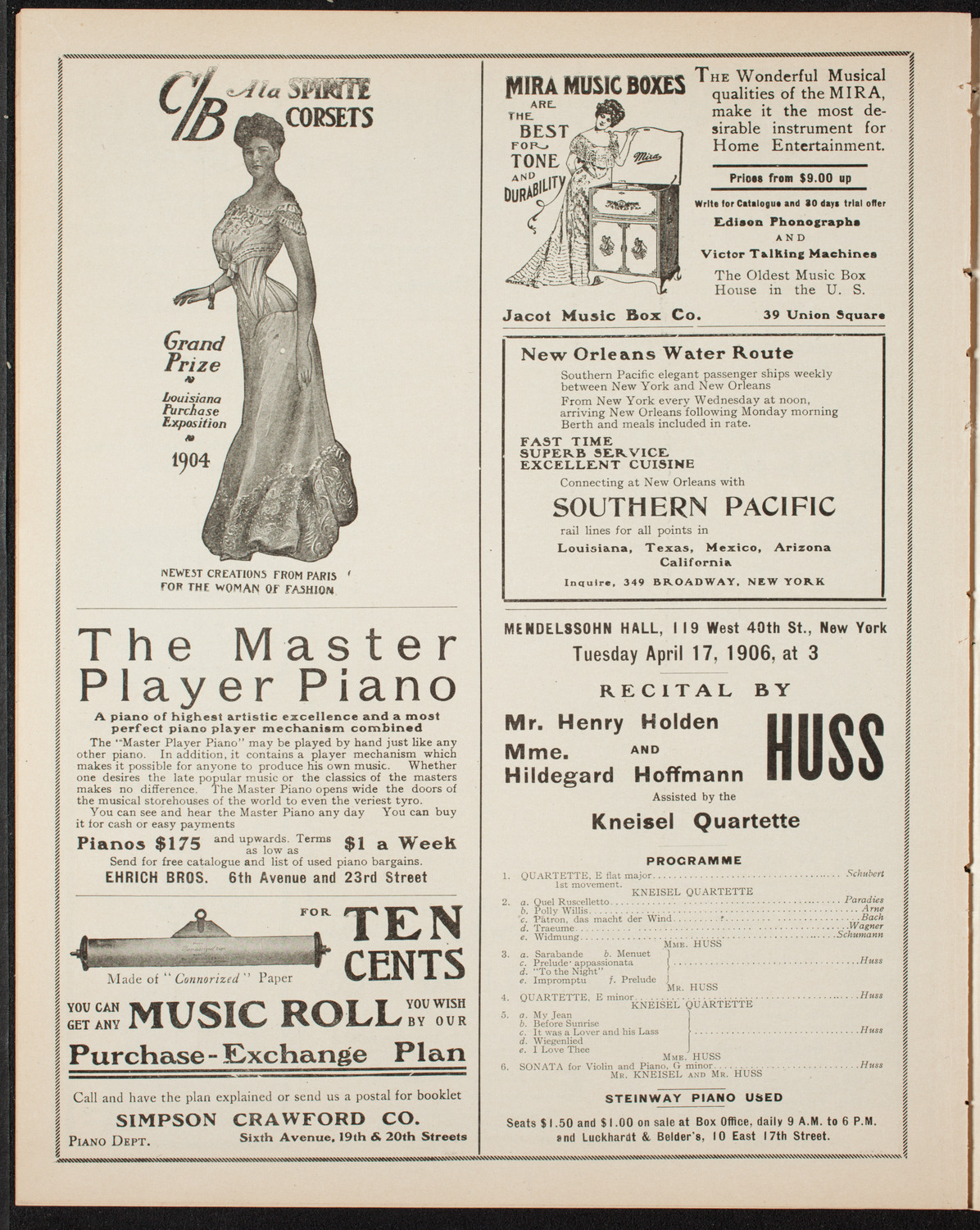 New Music Society of America, April 2, 1906, program page 8