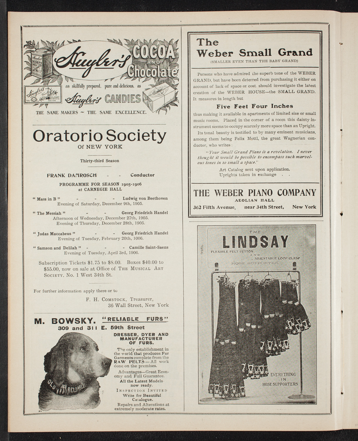 New York Symphony Orchestra, November 12, 1905, program page 6