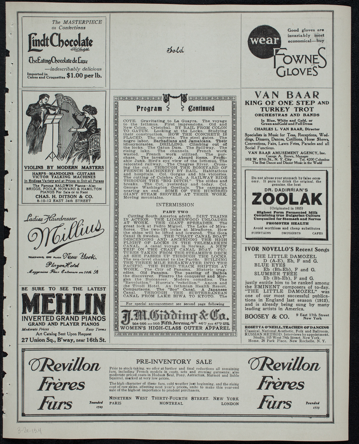 Burton Holmes Travelogue: Panama, March 2, 1913, program page 7