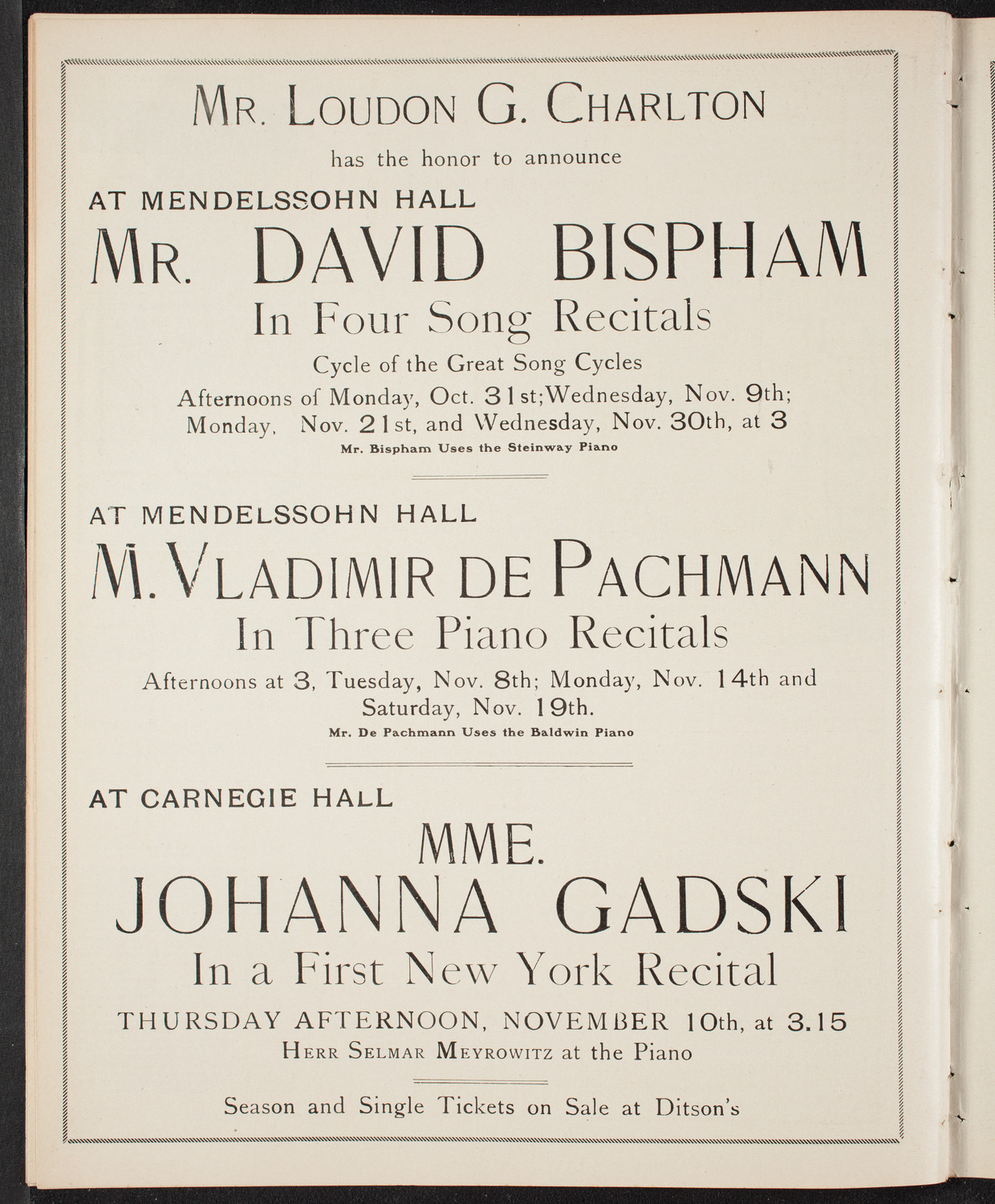 Garde Republicaine of Paris, October 16, 1904, program page 12