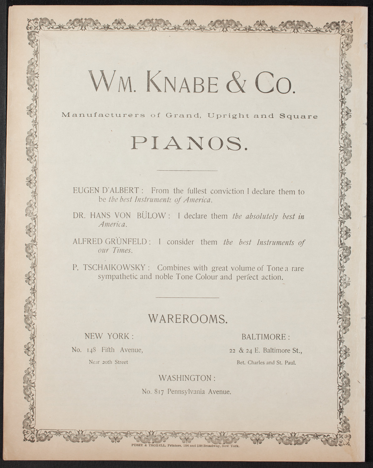 General Society of Mechanics and Tradesmen Program, February 23, 1893, program page 8