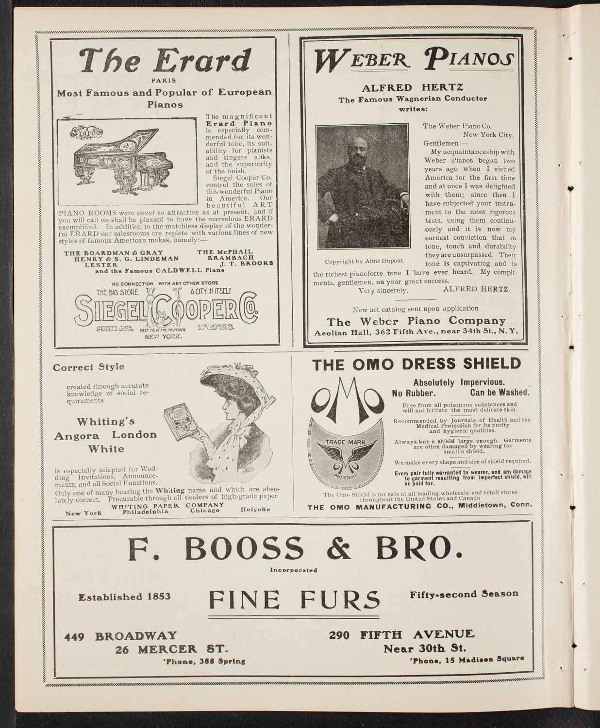 New York Philharmonic, March 24, 1905, program page 6