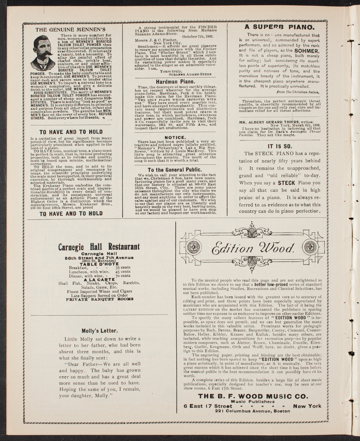 Graduation: Packard College, May 20, 1903, program page 10