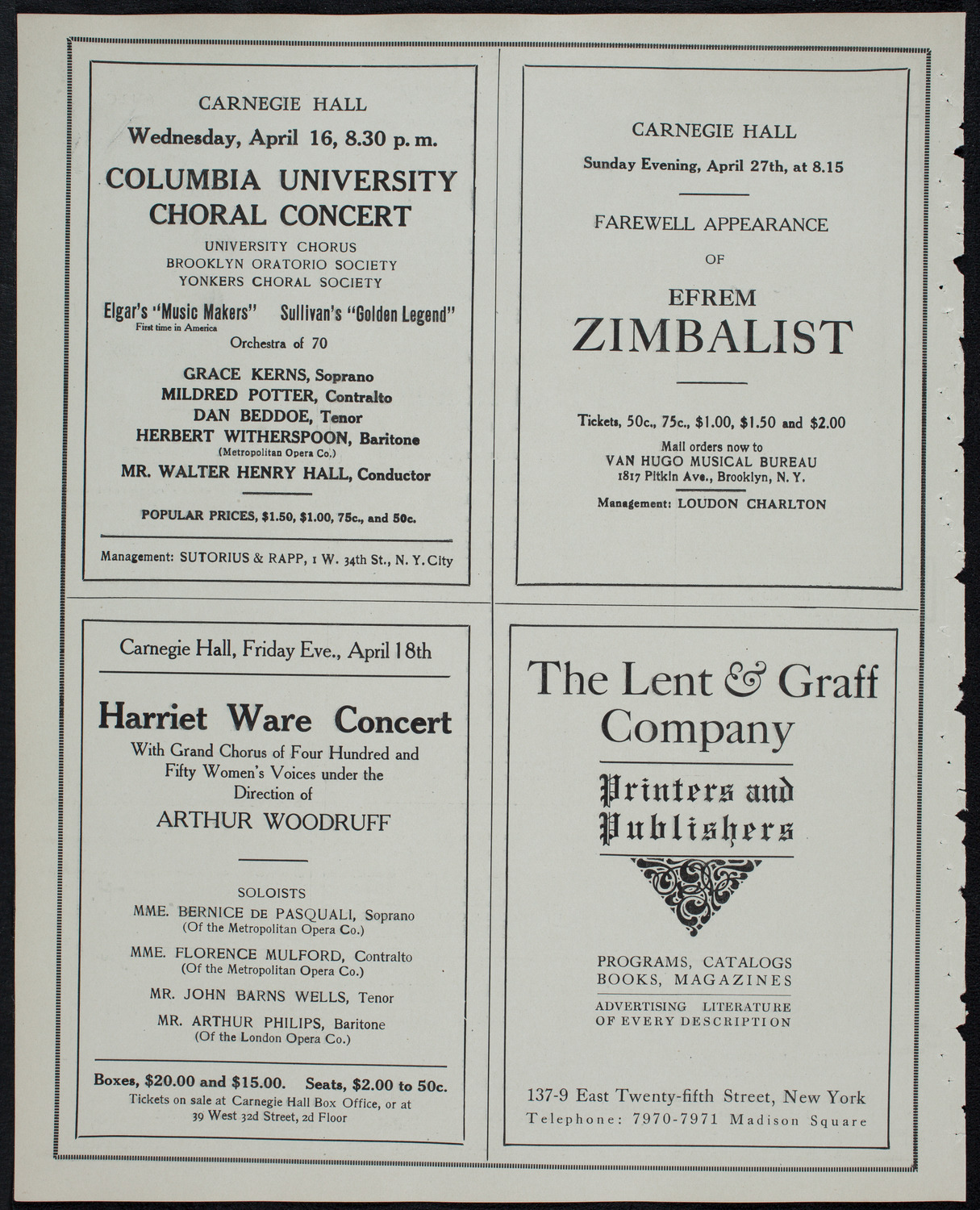 The Civic Forum, April 15, 1913, program page 10