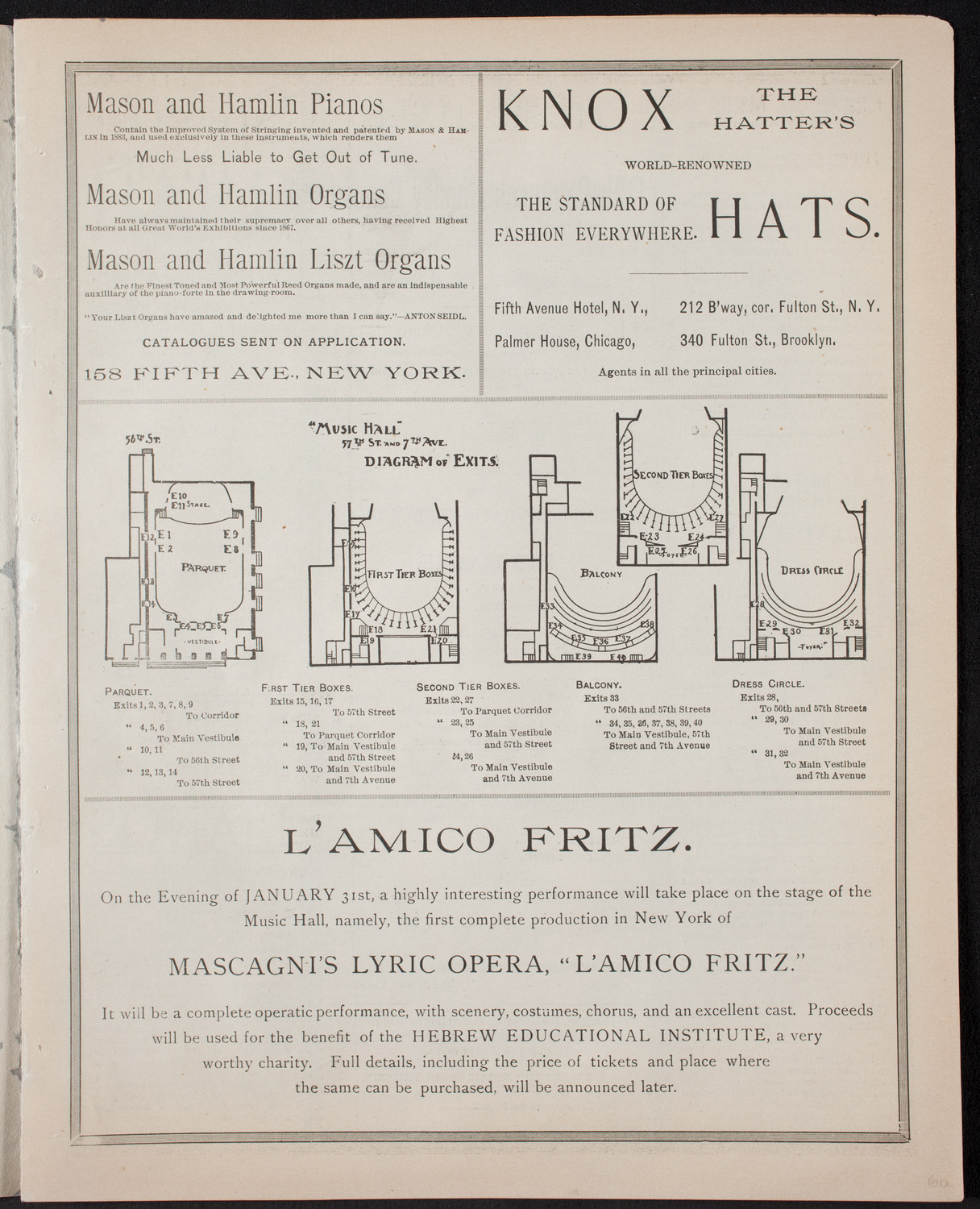 Damrosch Sunday Concert, December 11, 1892, program page 3