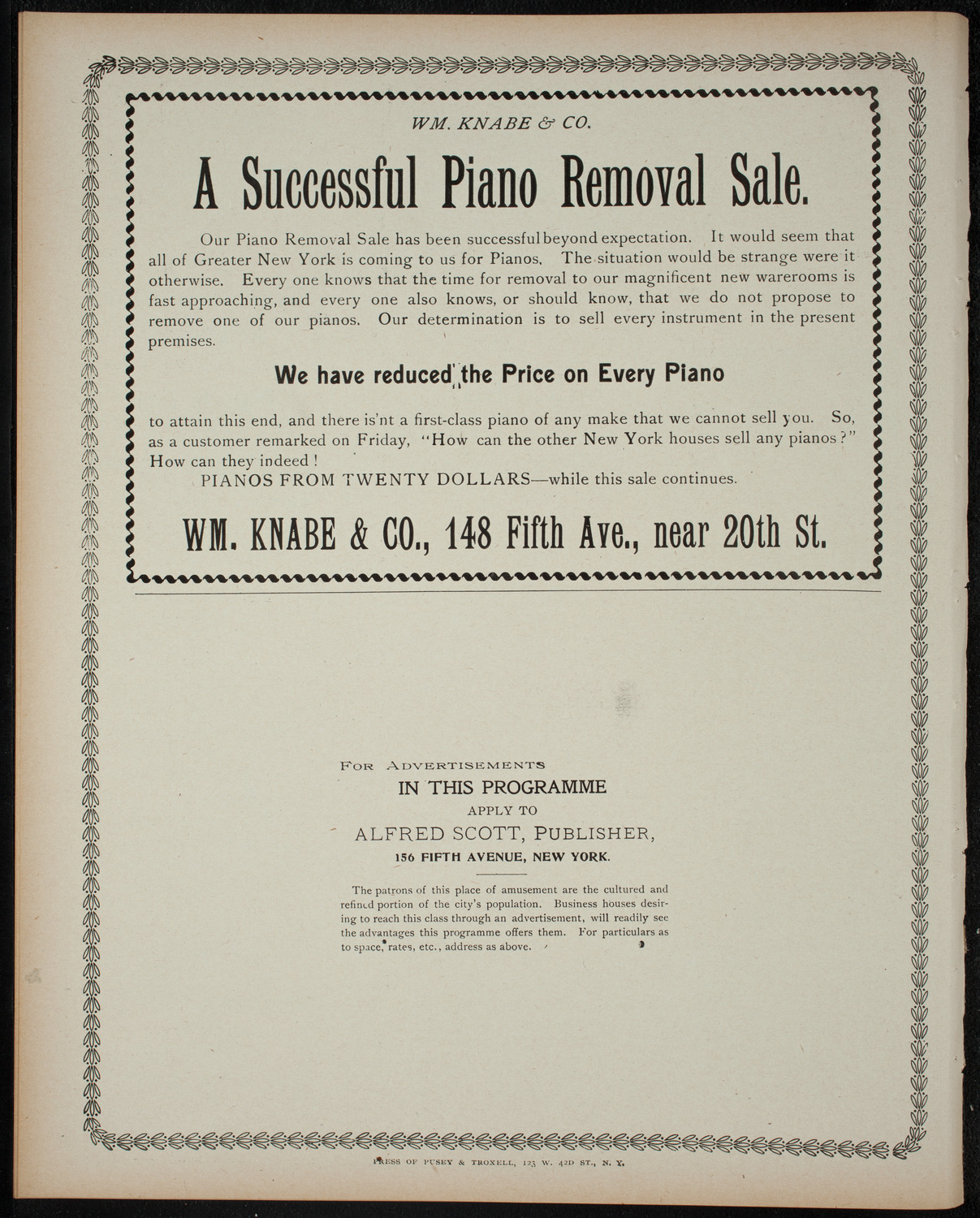 Amateur Comedy Club, December 16, 1898, program page 8