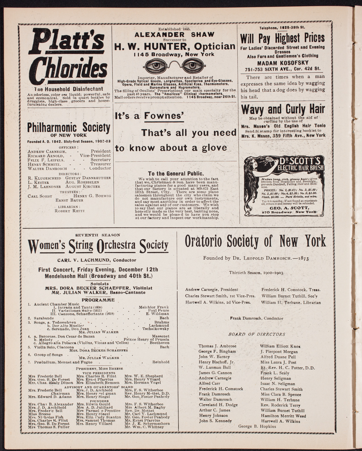 Meeting: Ancient Order of Hibernians, December 7, 1902, program page 2