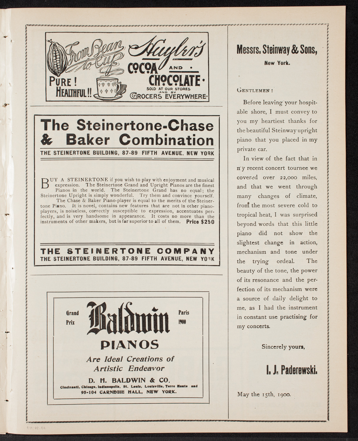 Meeting: New York City Police Department, April 12, 1902, program page 7