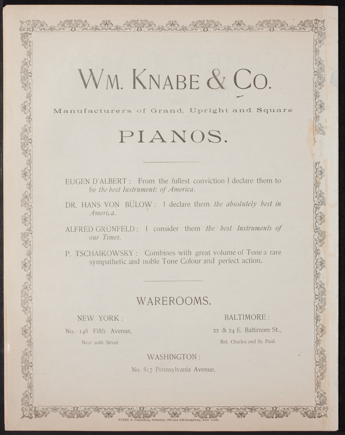 New York Symphony Orchestra, December 3, 1892, program page 8