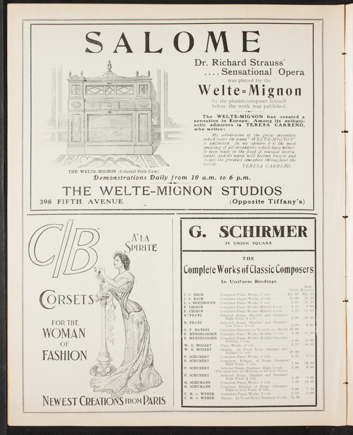 New York Symphony Orchestra, March 31, 1907, program page 8