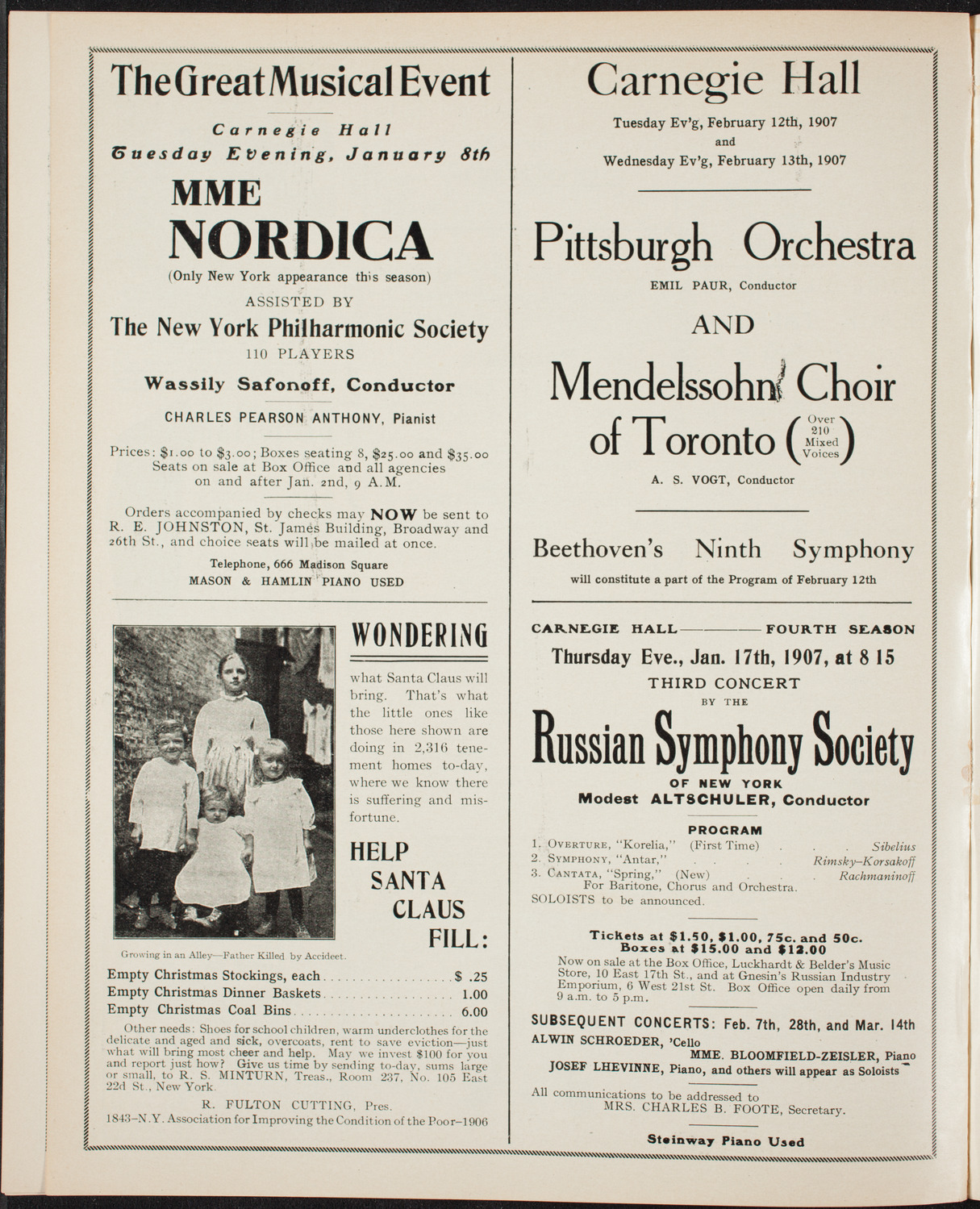 New York Philharmonic, December 22, 1906, program page 10