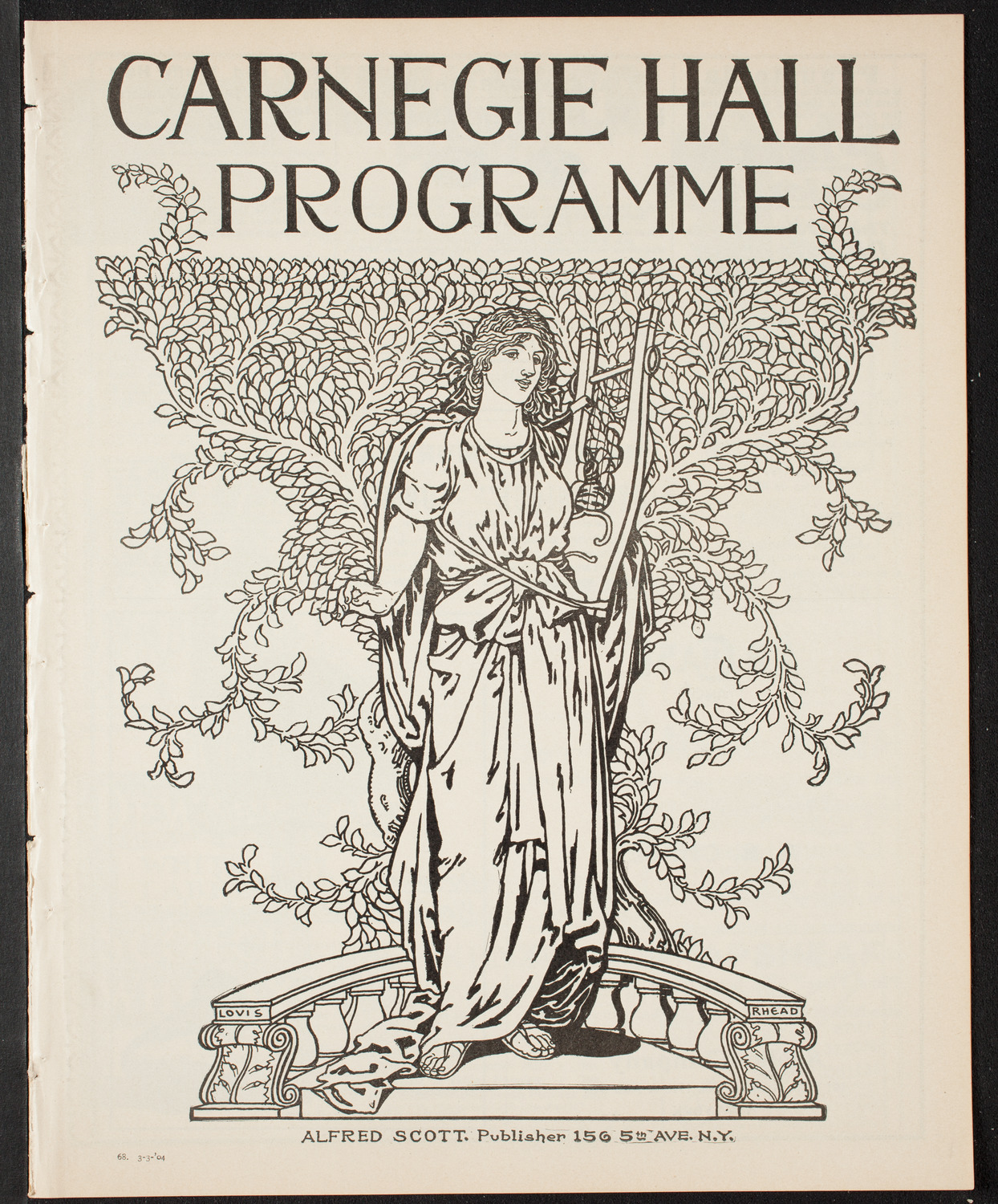 Richard Strauss with Wetzler Symphony Orchestra, March 3, 1904, program page 1