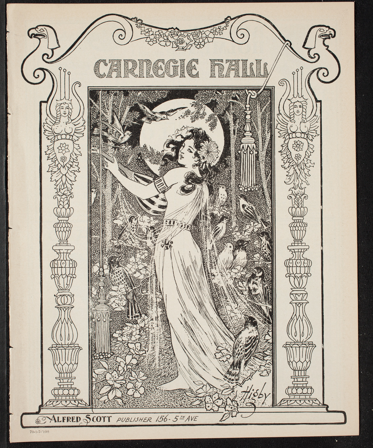 New York Philharmonic, January 7, 1910, program page 1