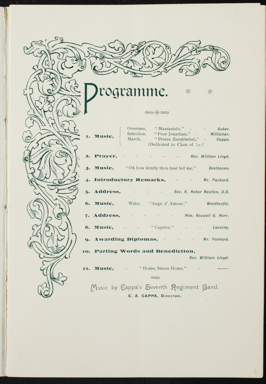 Graduation: Packard's Business College, May 21, 1891, program page 3