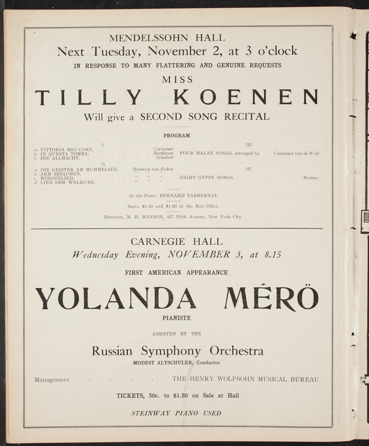 Lecture by R.G. Knowles, October 31, 1909, program page 10