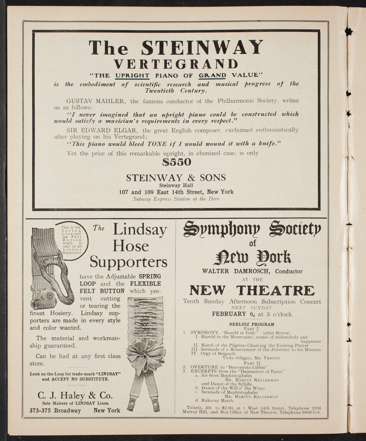 Burton Holmes Travelogue: Sicily, January 30, 1910, program page 4