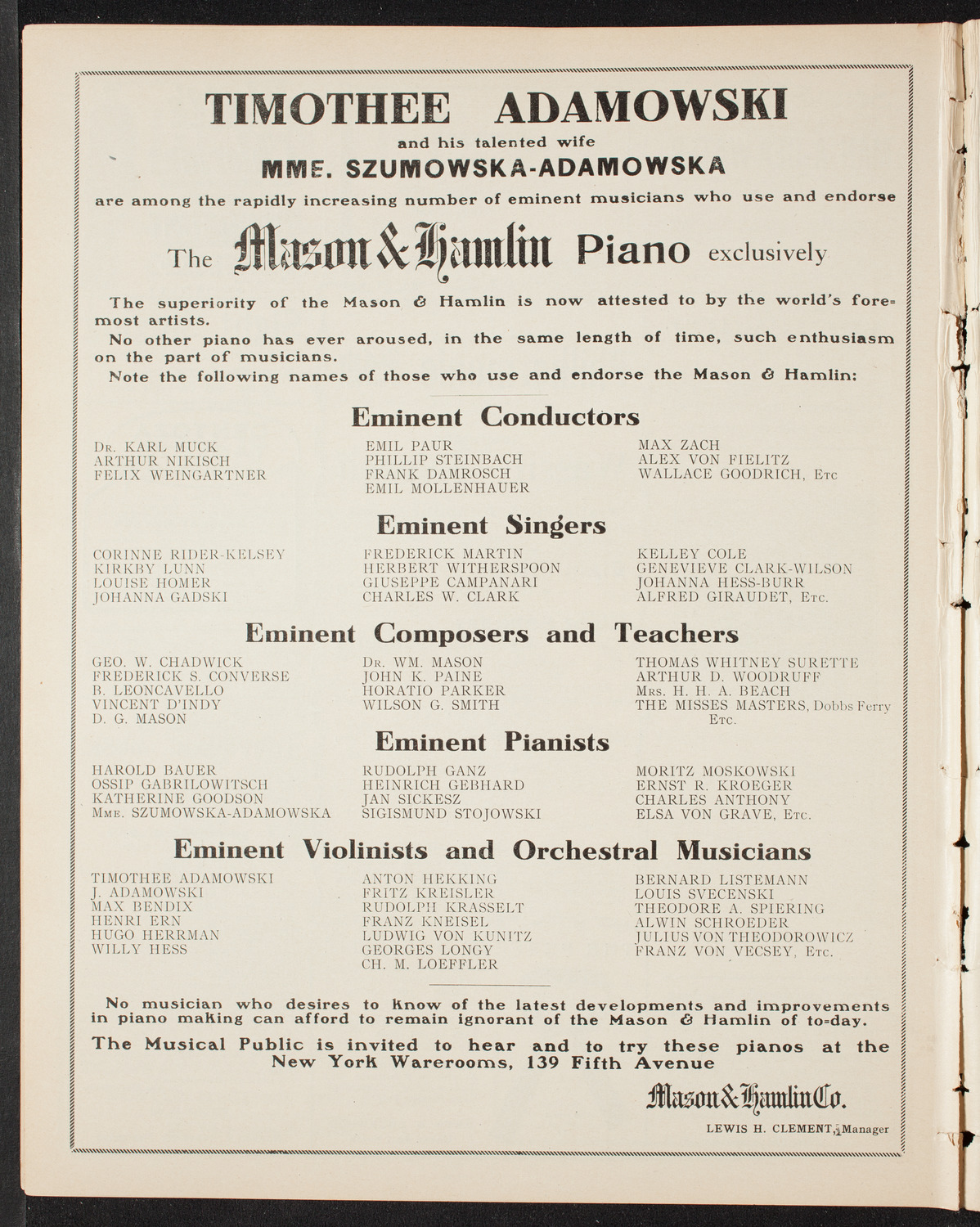 Christian Socialist Fellowship Conference, May 31, 1908, program page 10