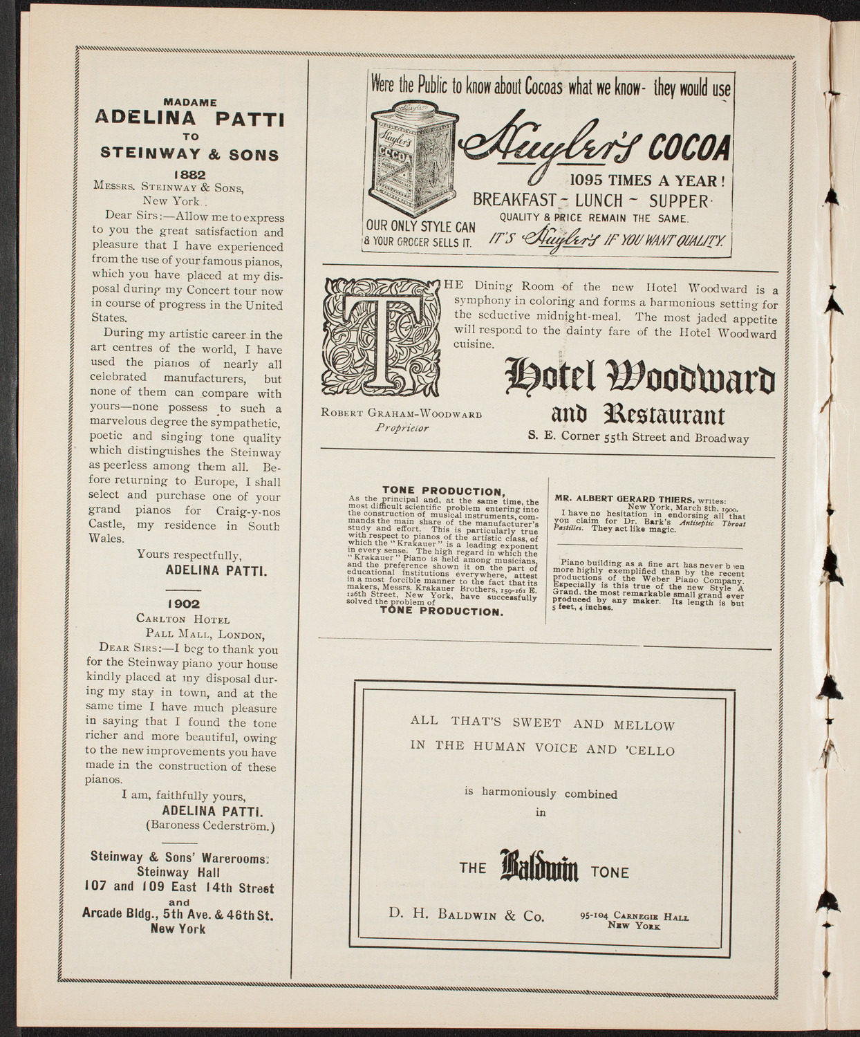 Richard Strauss with Wetzler Symphony Orchestra, February 27, 1904, program page 4