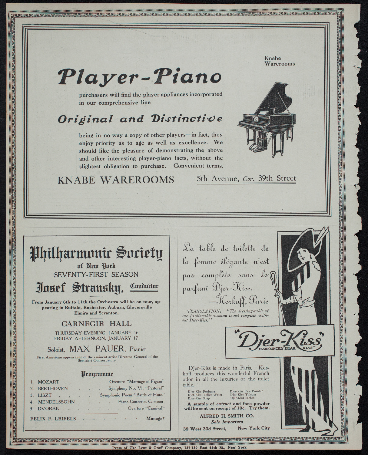 Volpe Symphony Society of New York, January 7, 1913, program page 12