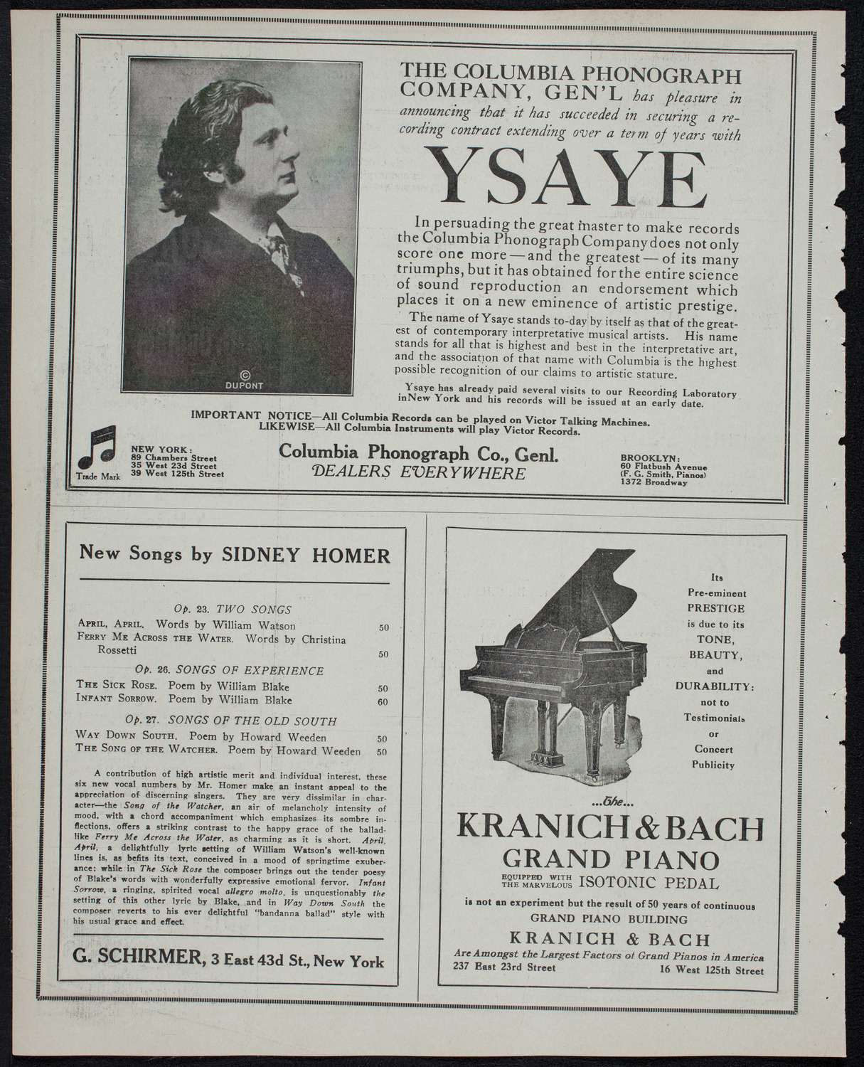 New York Philharmonic, February 9, 1913, program page 6