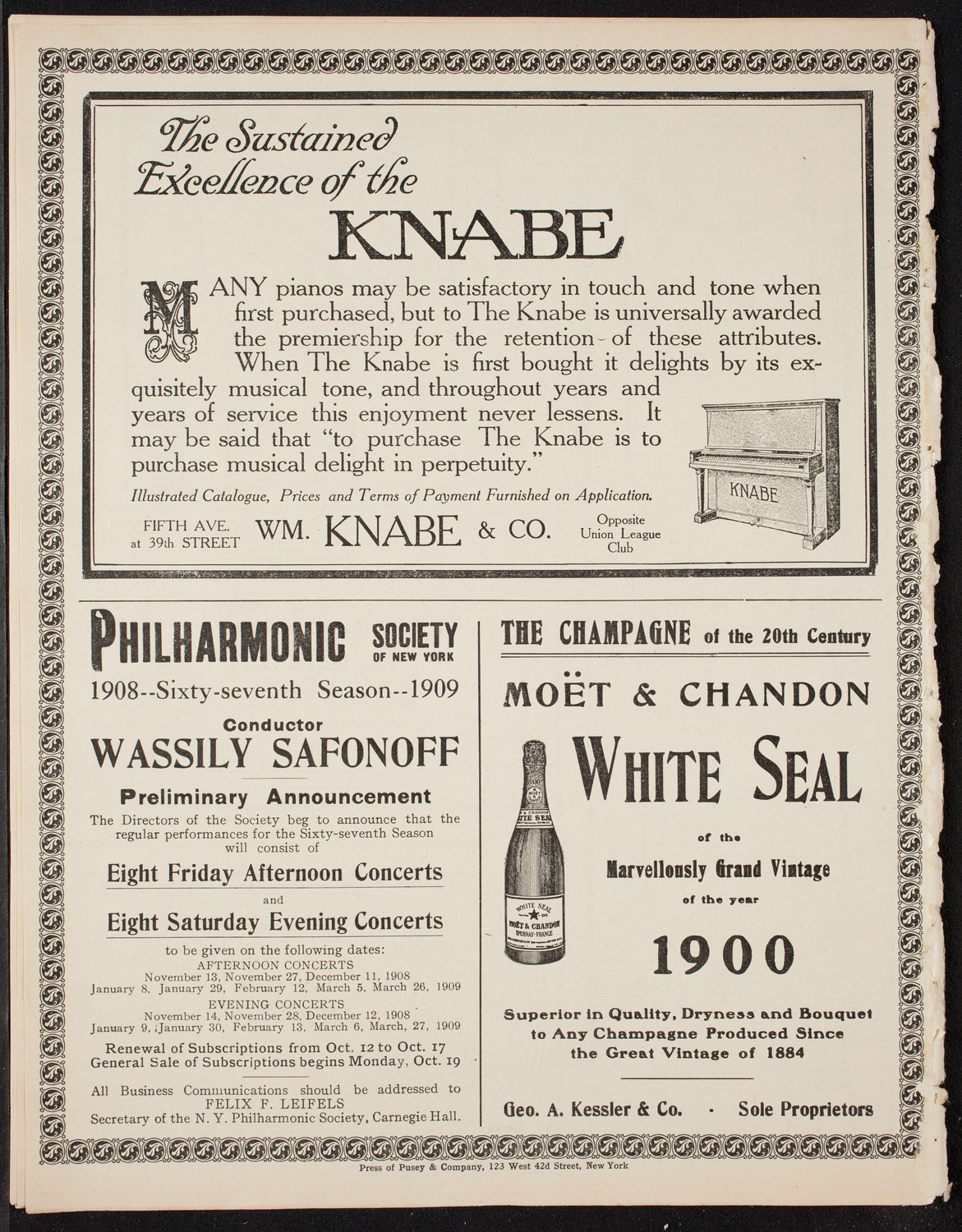 David Bispham, Baritone, October 4, 1908, program page 12