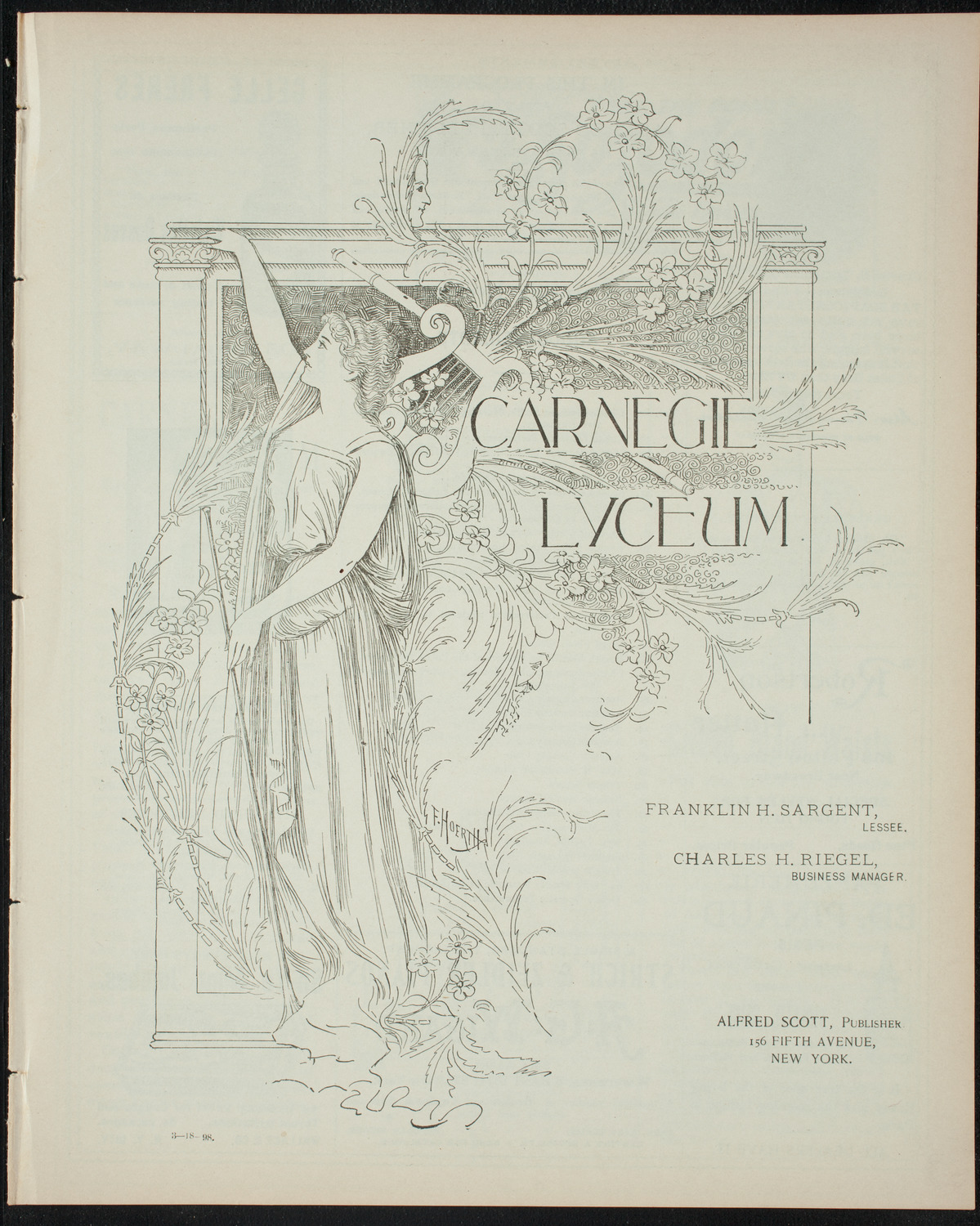 The People's Institute/ Lecture: Labor Problems, March 18, 1898, program page 1