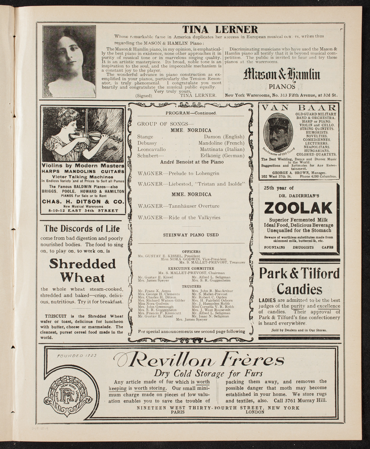 People's Symphony Concert, March 18, 1910, program page 7