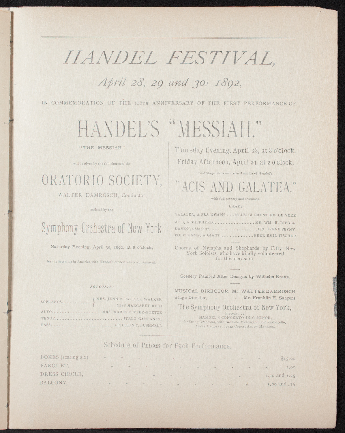 Benefit: Crippled Children at Post Graduate Hospital, April 21, 1892, program page 11