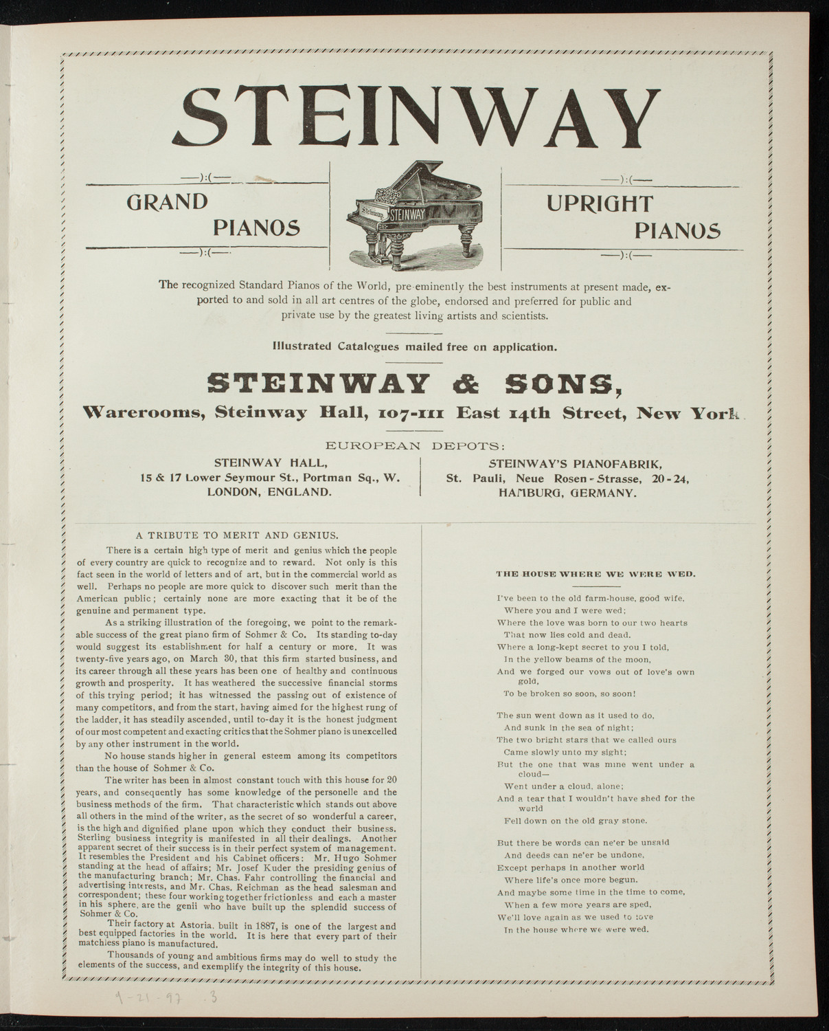 New York Banks' Glee Club, April 21, 1897, program page 5