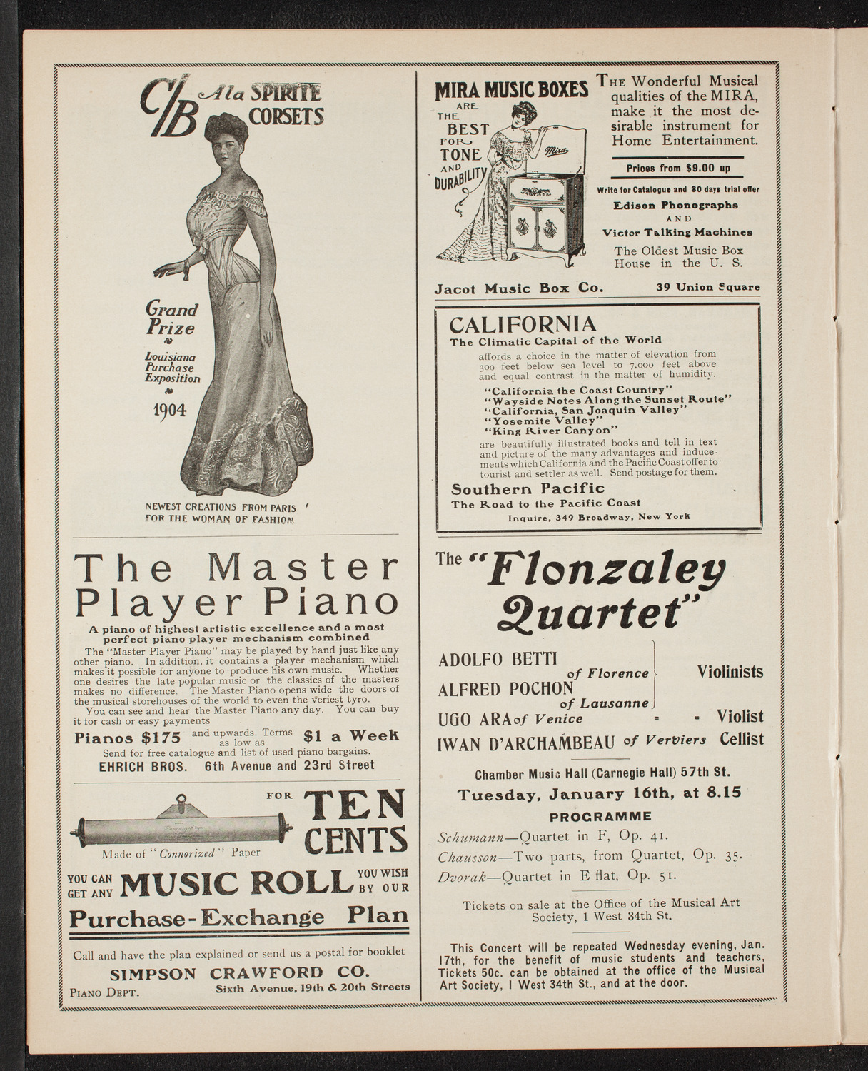 Philadelphia Orchestra, January 8, 1906, program page 8