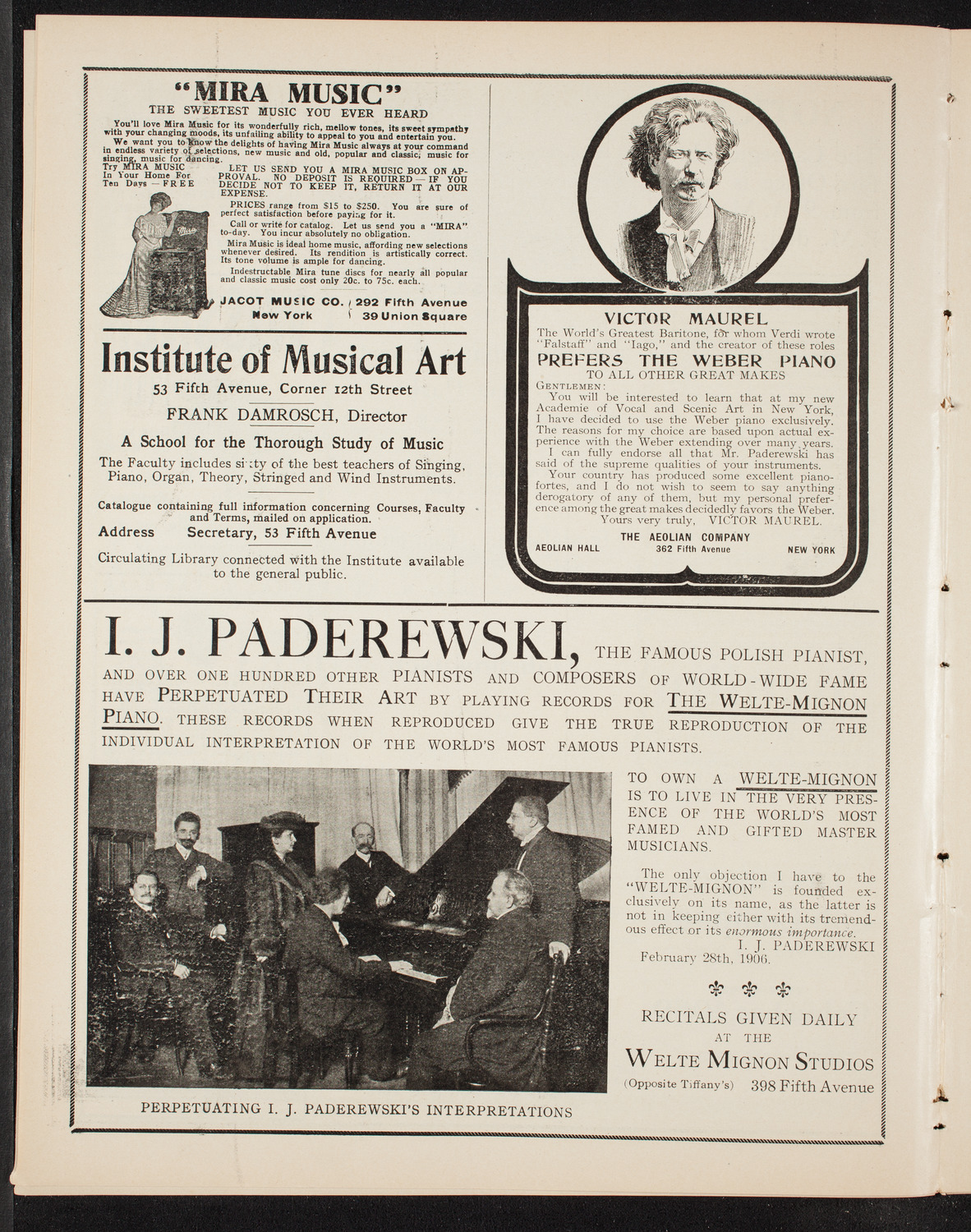 New York Symphony Orchestra: Mendelssohn Centennial Festival, January 31, 1909, program page 6