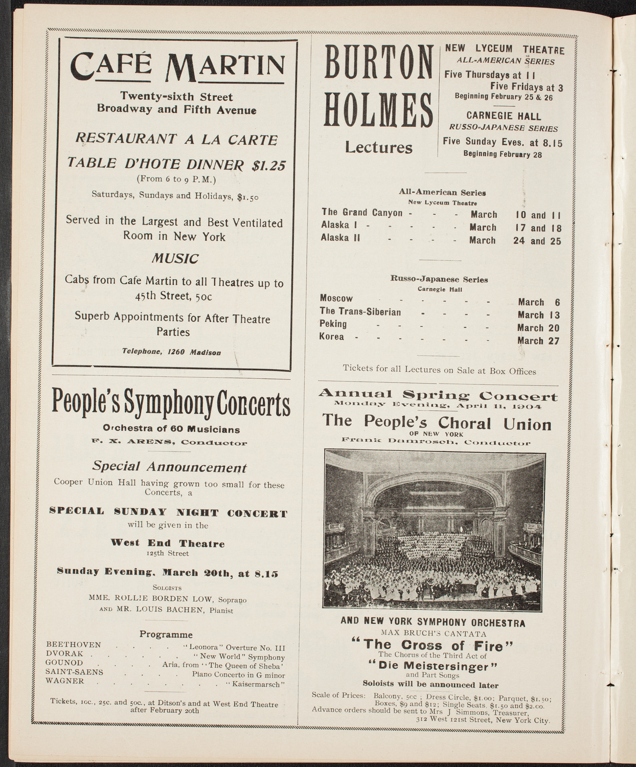 Lillian Nordica, Soprano, with the New York Symphony Orchestra, March 6, 1904, program page 10