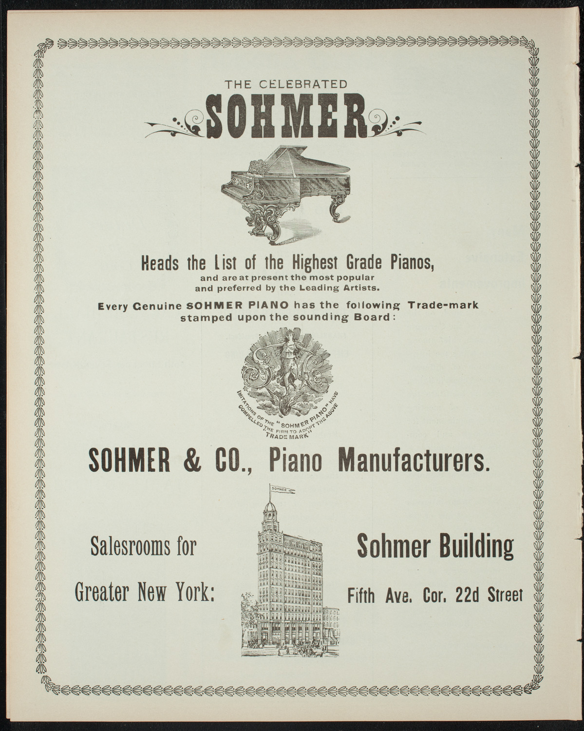 Benefit: Mrs. Percy West and Percita, April 2, 1898, program page 8