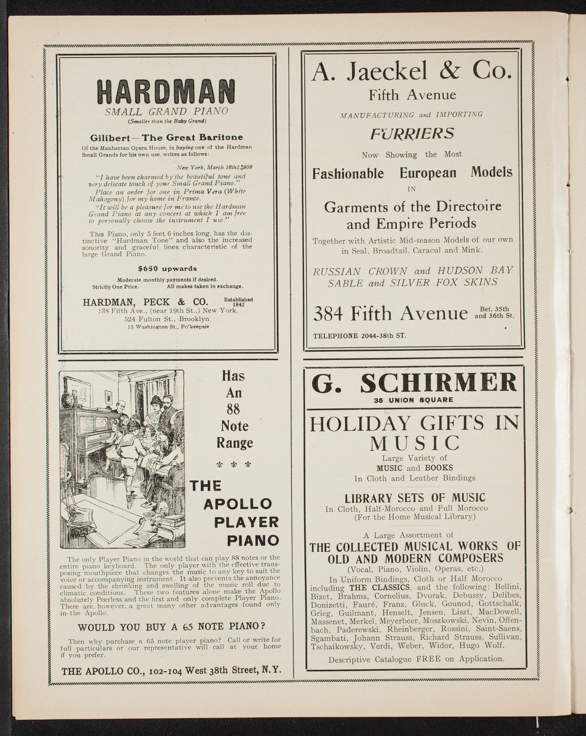 The Civic Forum, December 16, 1908, program page 8