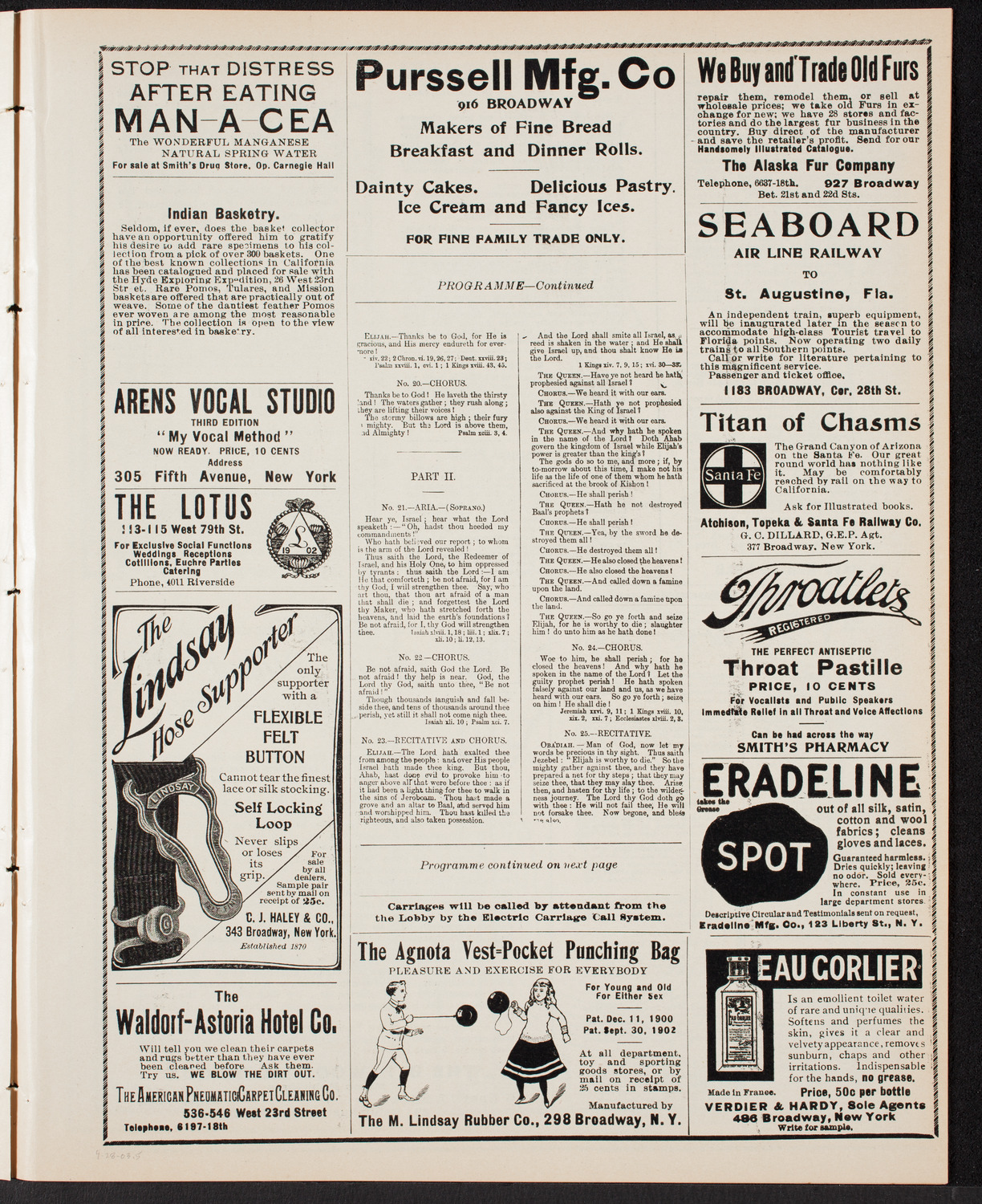 New York Festival Chorus, April 28, 1903, program page 9