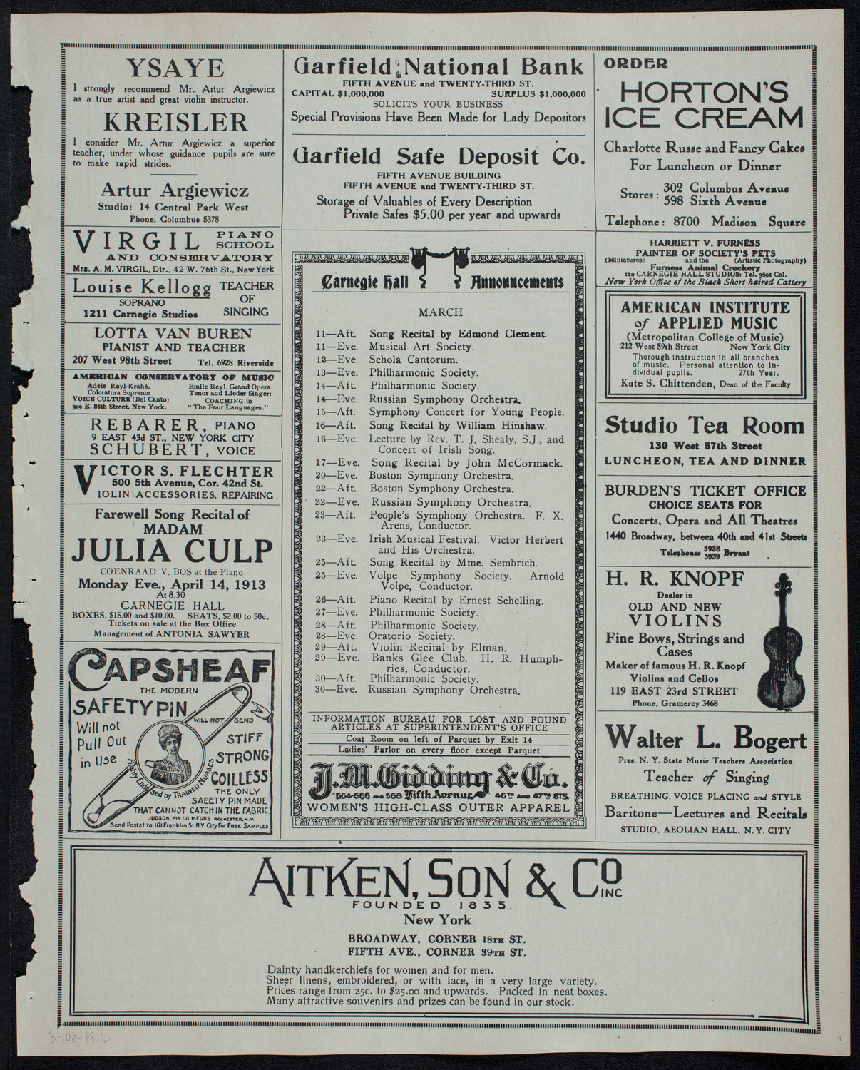 Hampton Musical and Historical Pageant, March 10, 1913, program page 3