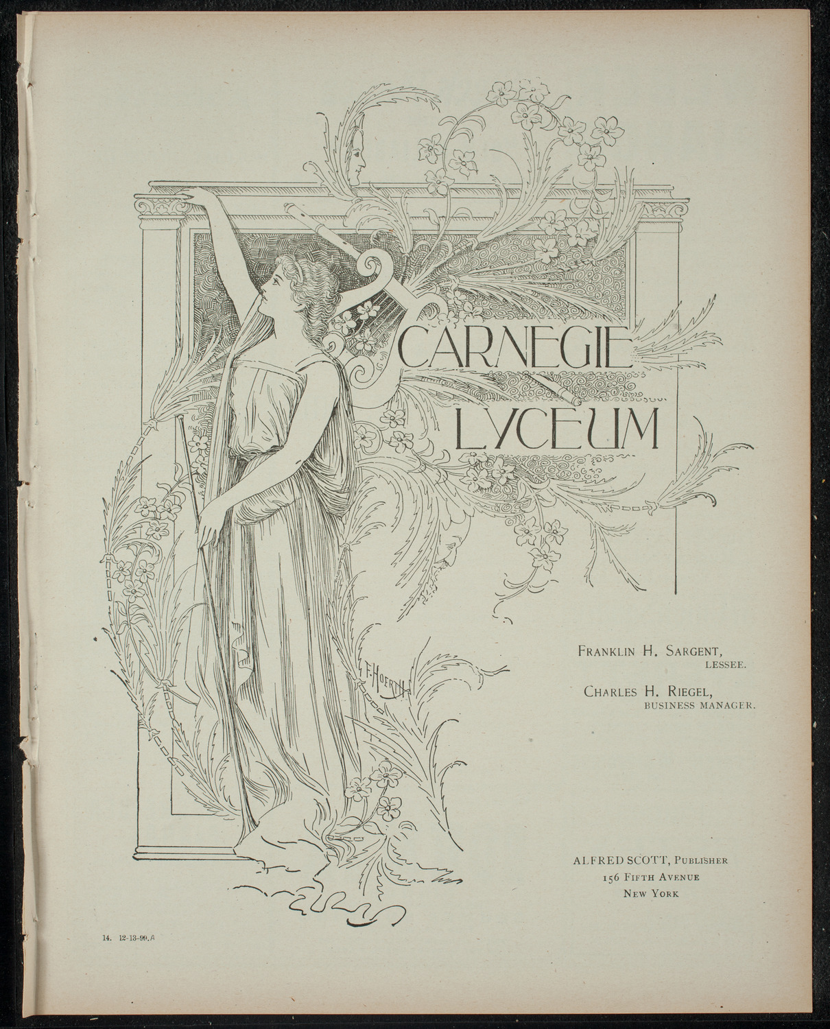 The Sophomore Class (1902) of Columbia University, December 13, 1899, program page 1