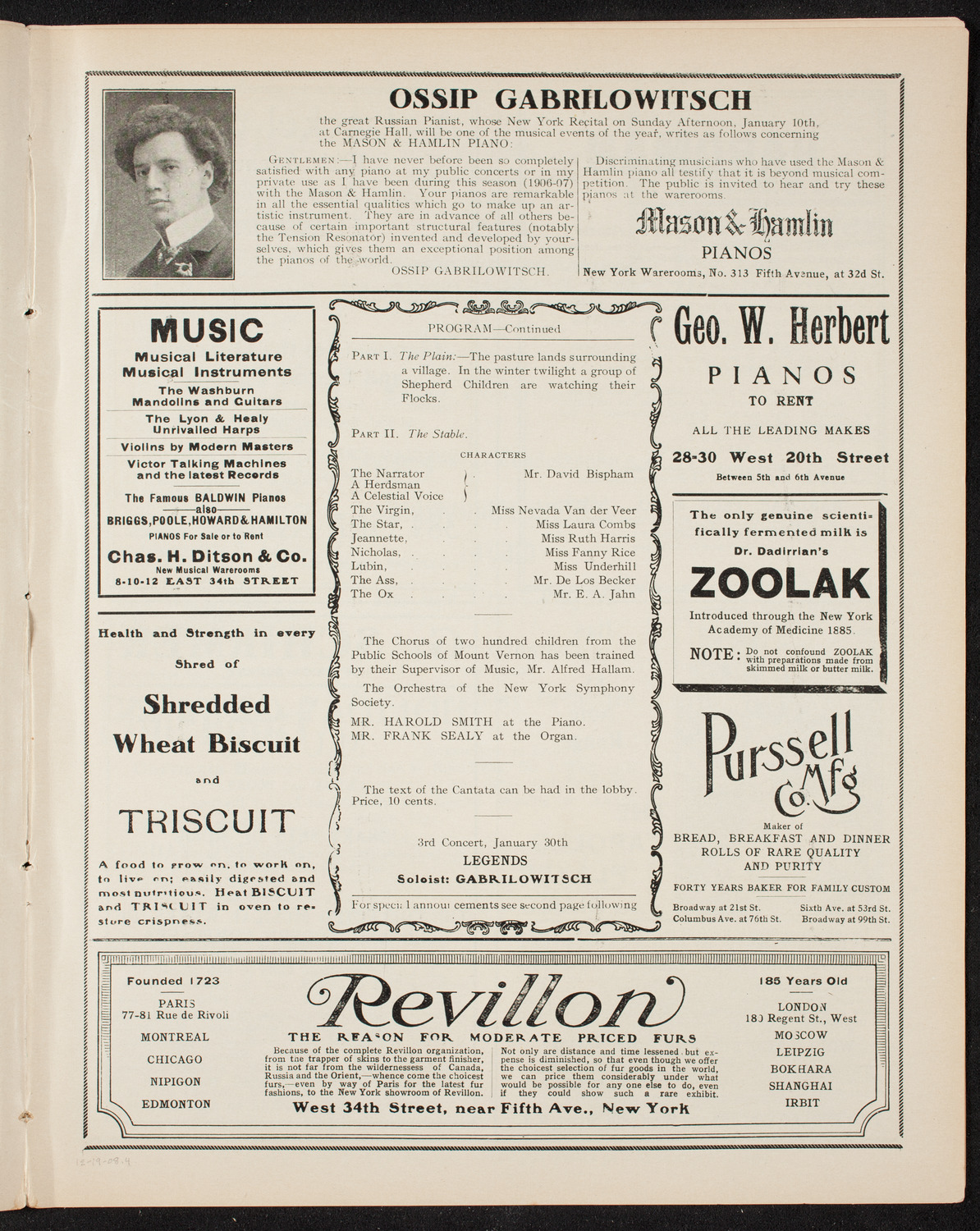 Symphony Concert for Young People, December 19, 1908, program page 7