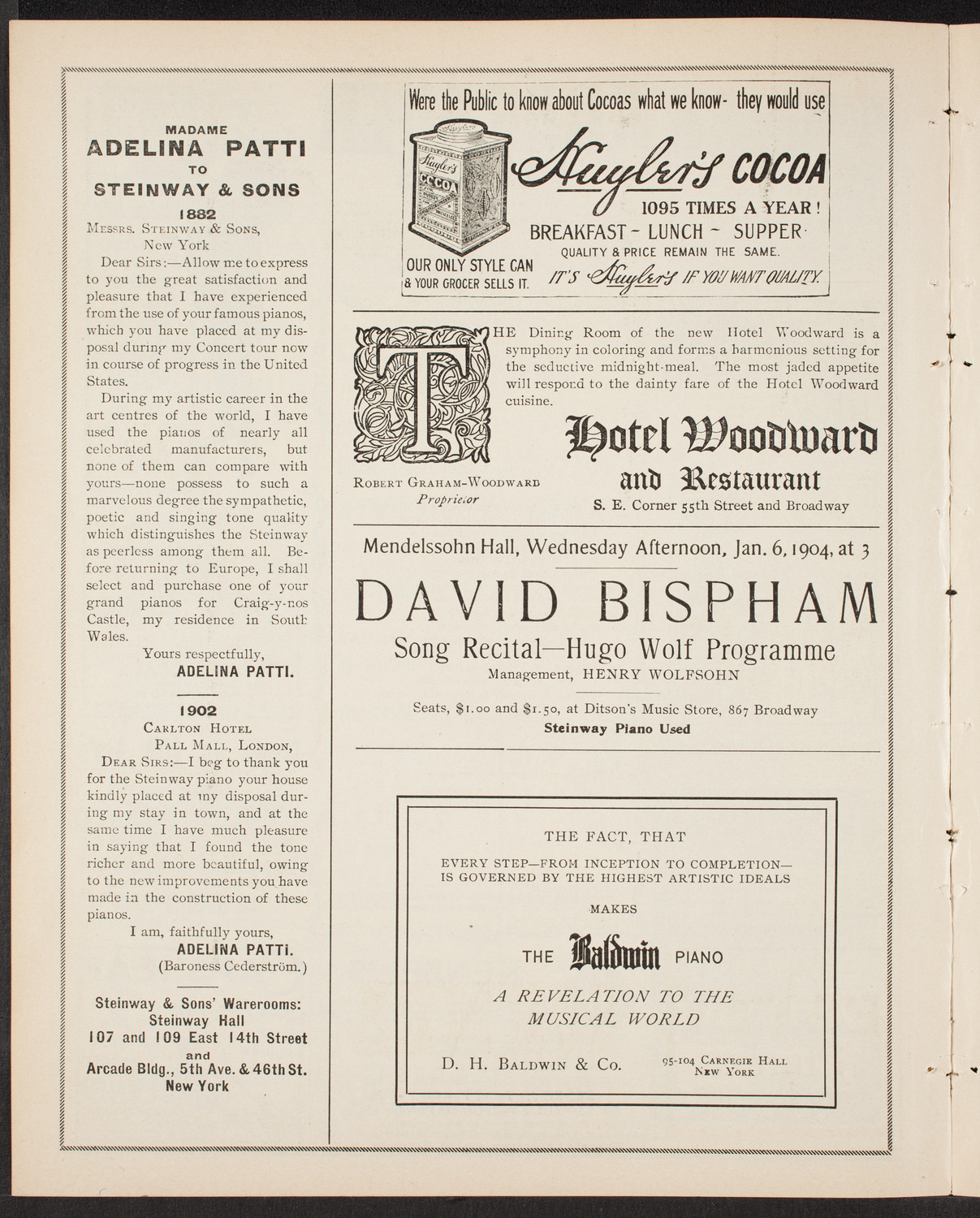 Oratorio Society of New York, December 30, 1903, program page 5
