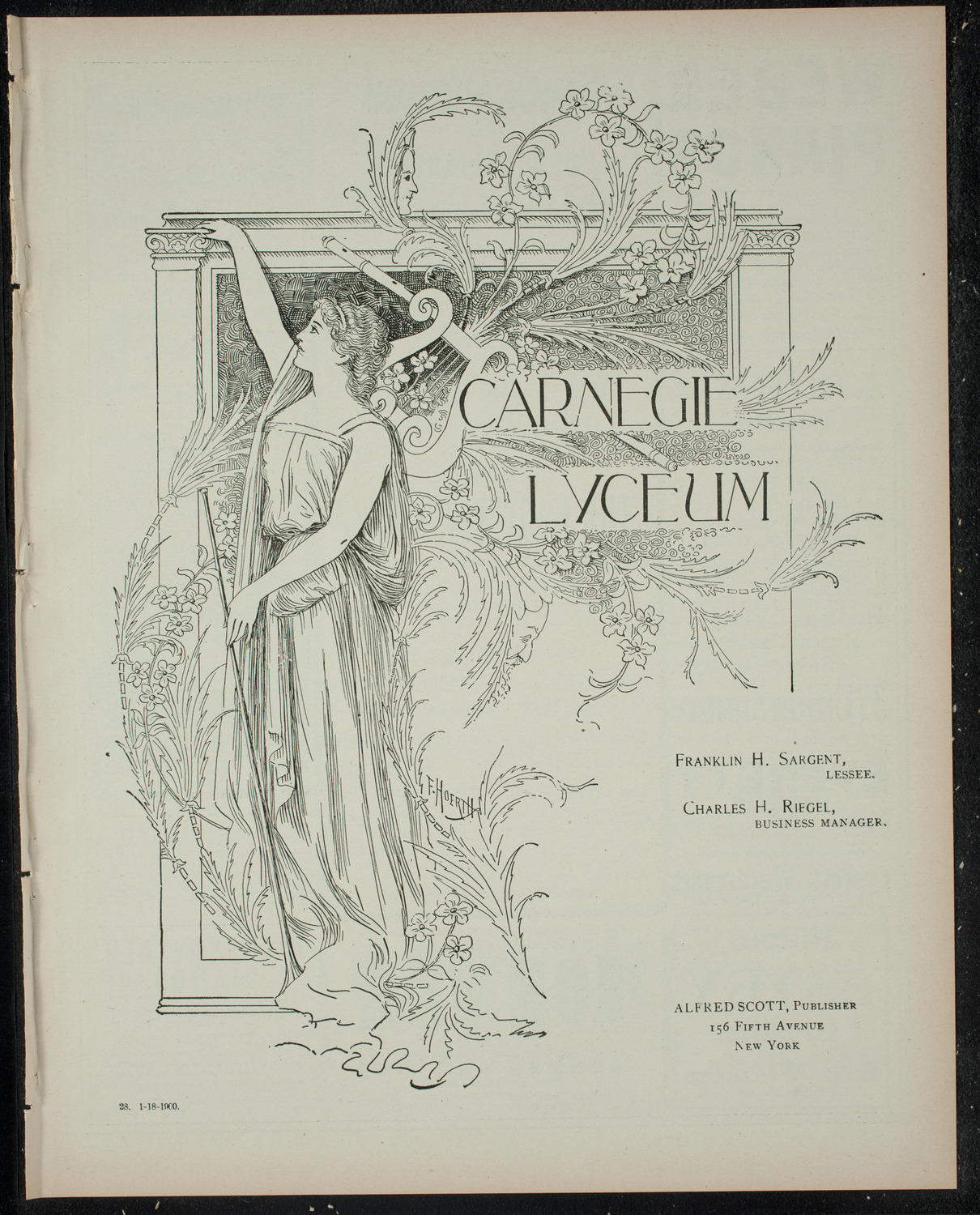 Mr. John Blair's Course of Modern Plays, January 18, 1900, program page 1