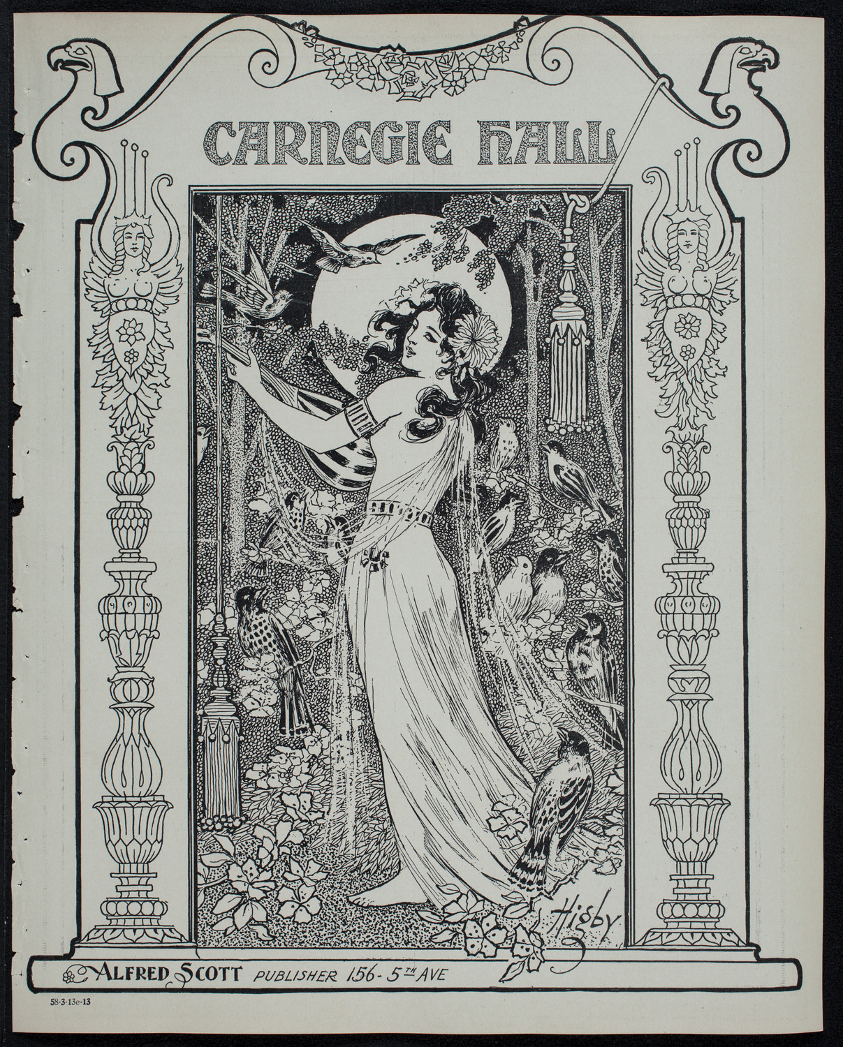 New York Philharmonic, March 13, 1913, program page 1