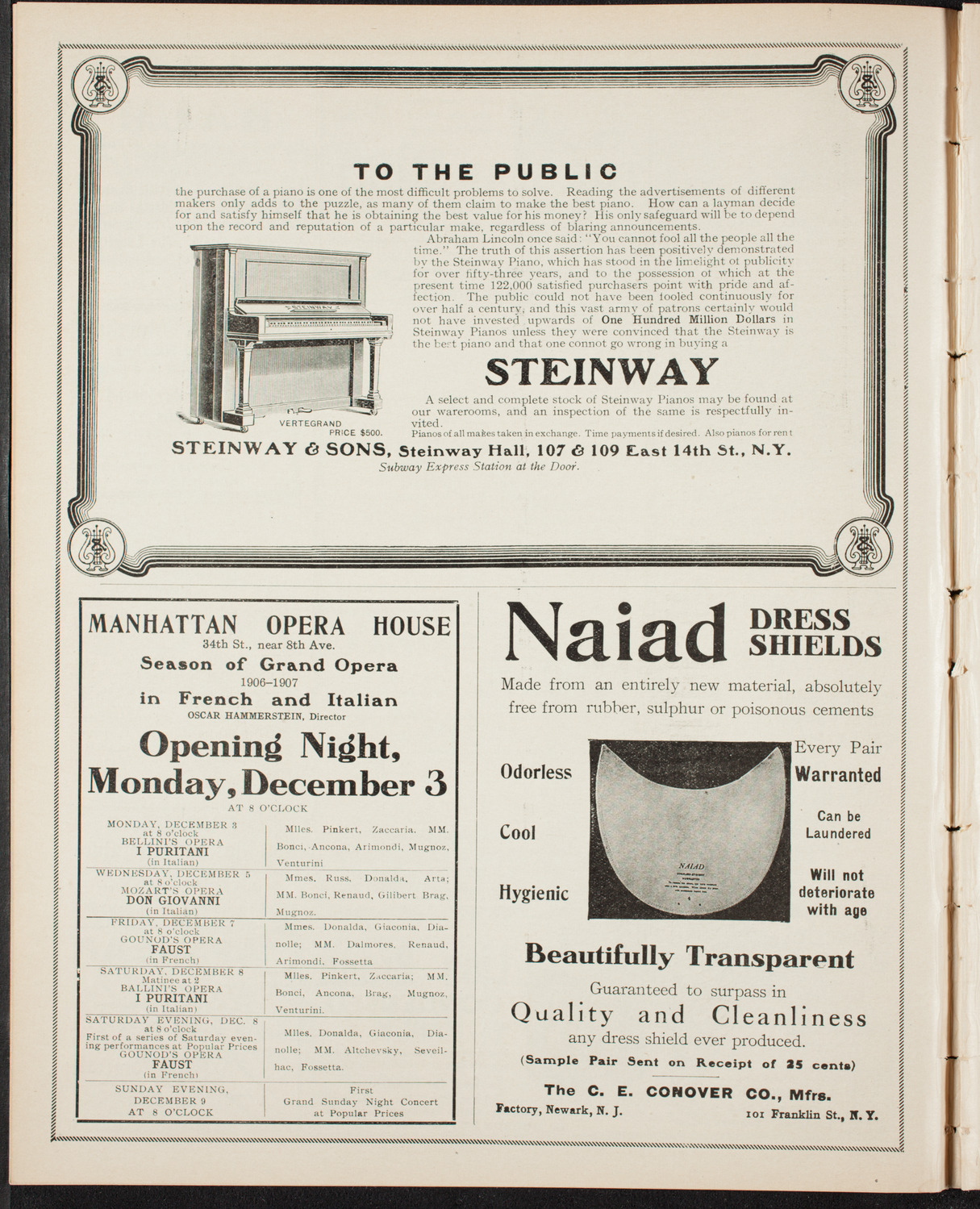 Elmendorf Lecture: Northern Italy, December 2, 1906, program page 4